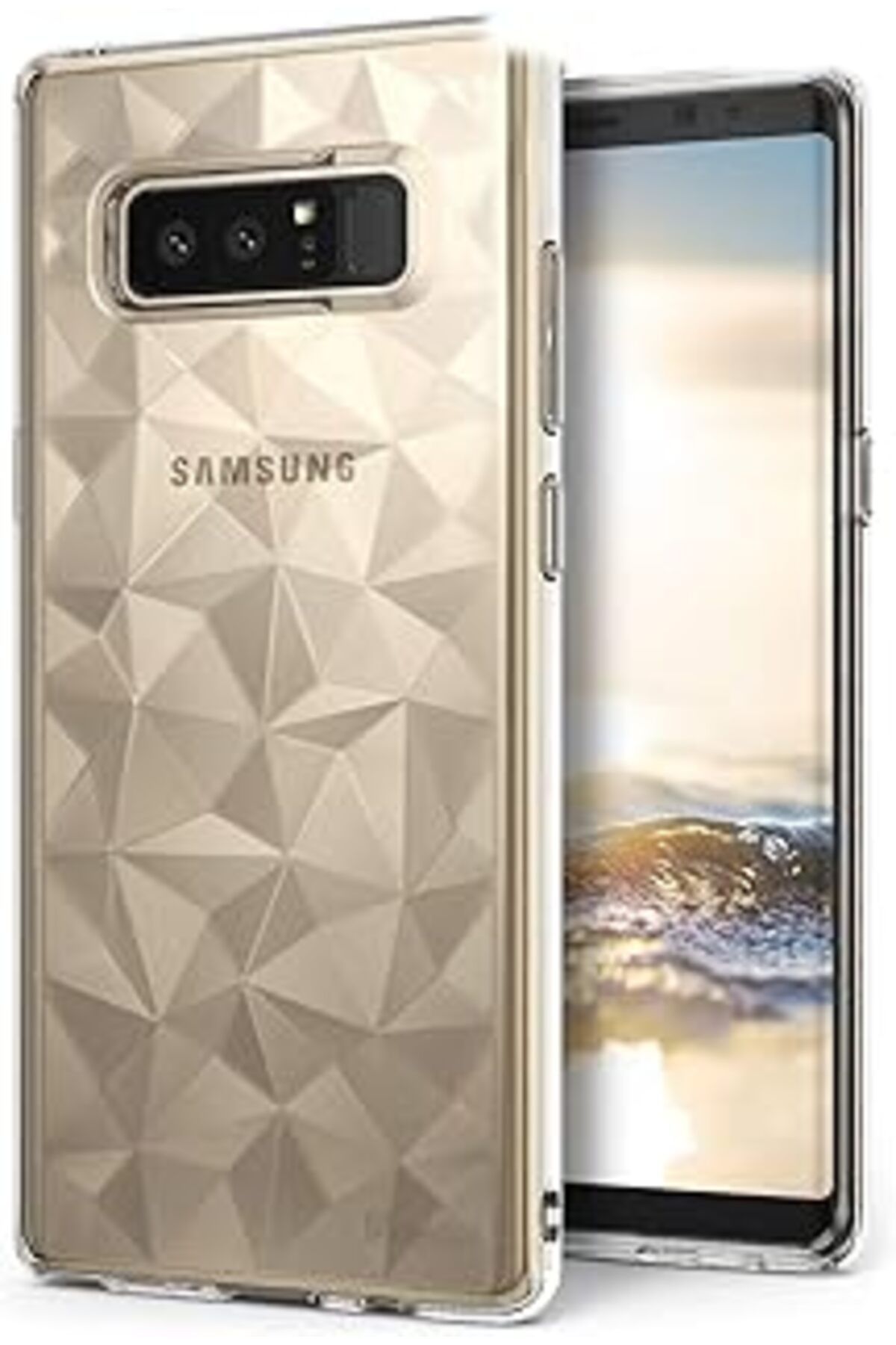 feifei Ringke Air Prism 3D Elmas Yansıması Galaxy Note 8 Kılıf Crystal Clear - Ultra Hafif Esnek İNce Şeff