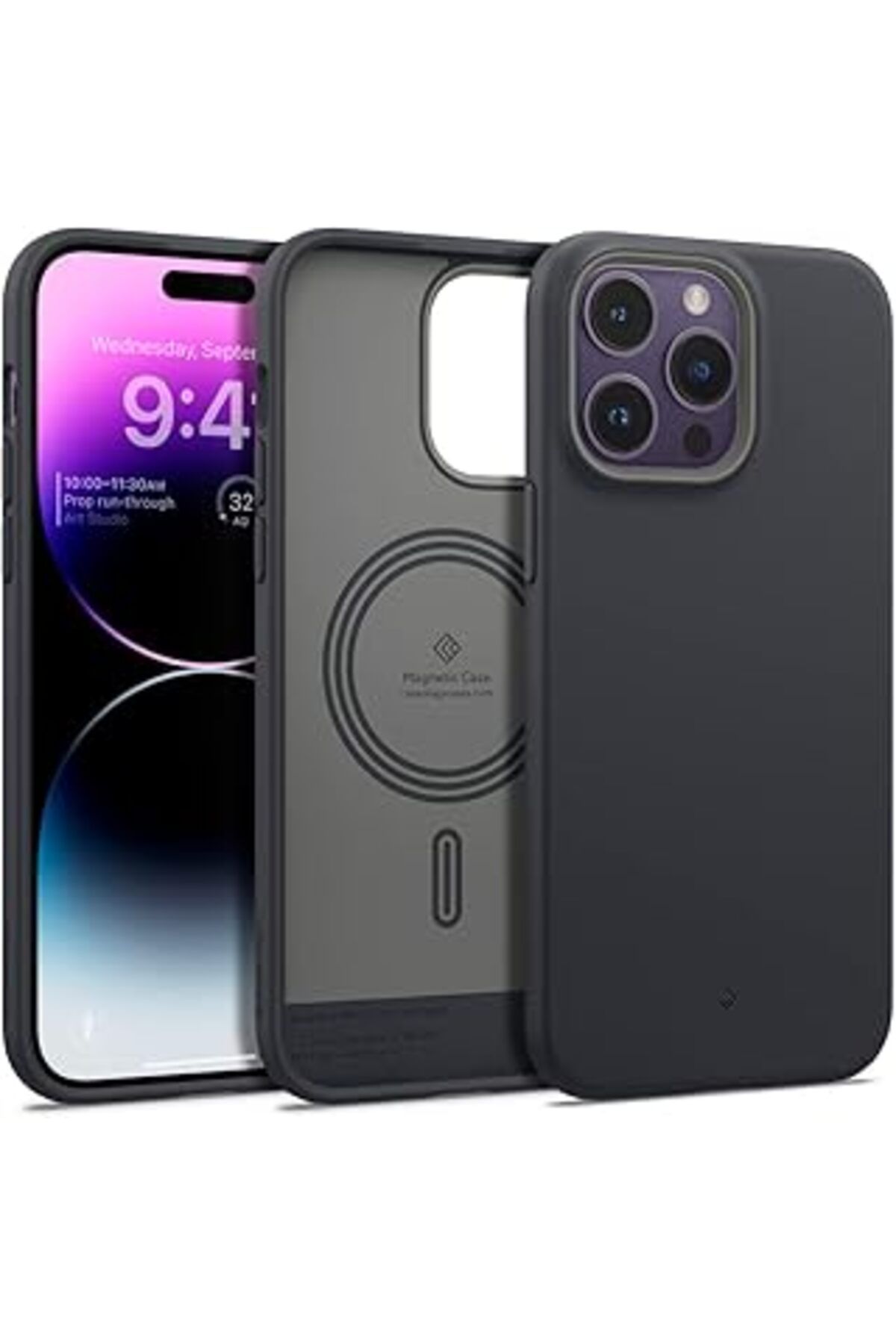 NZM TİCARET Spigen Caseology Iphone 14 Pro Kılıf Nano Pop Mag Magsafe Özellikli Black Sesame - Acs05014