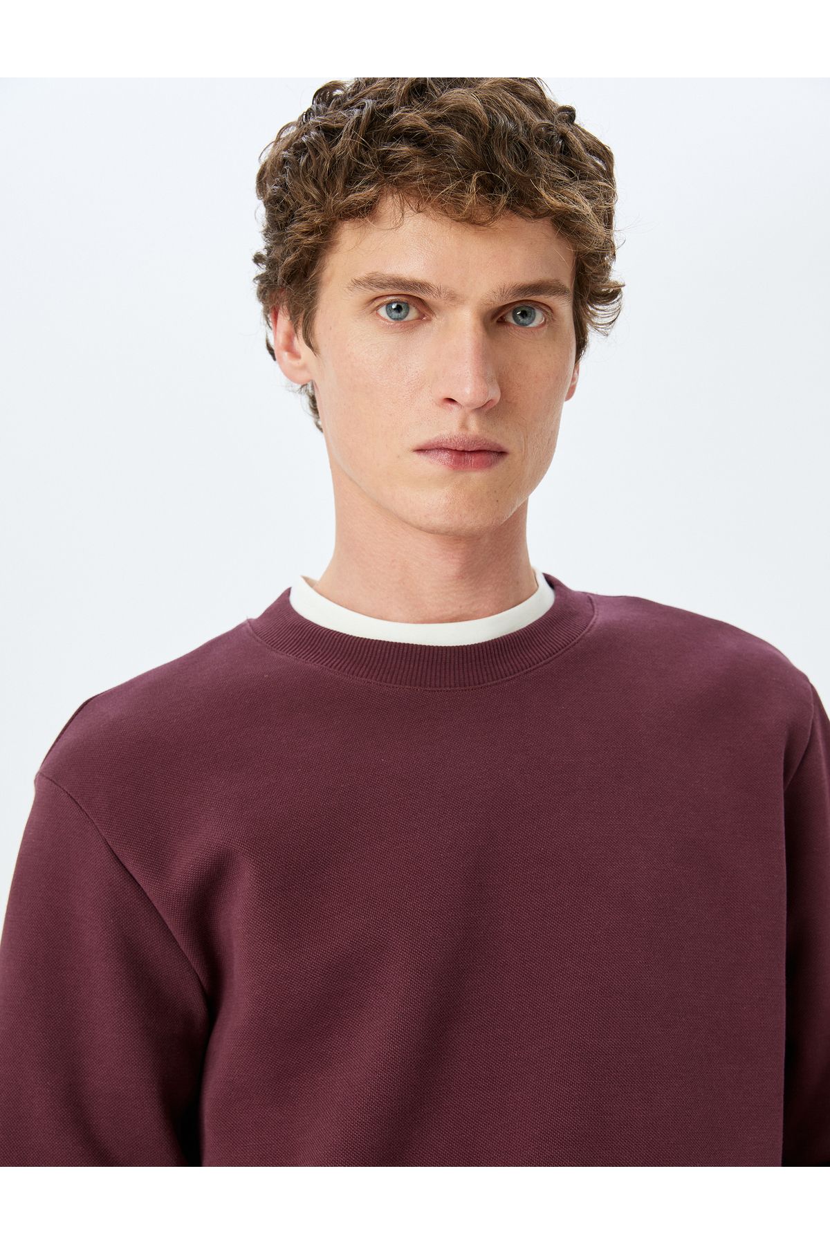 Koton KT - Bisiklet Yaka Pamuklu Basic Sweatshirt