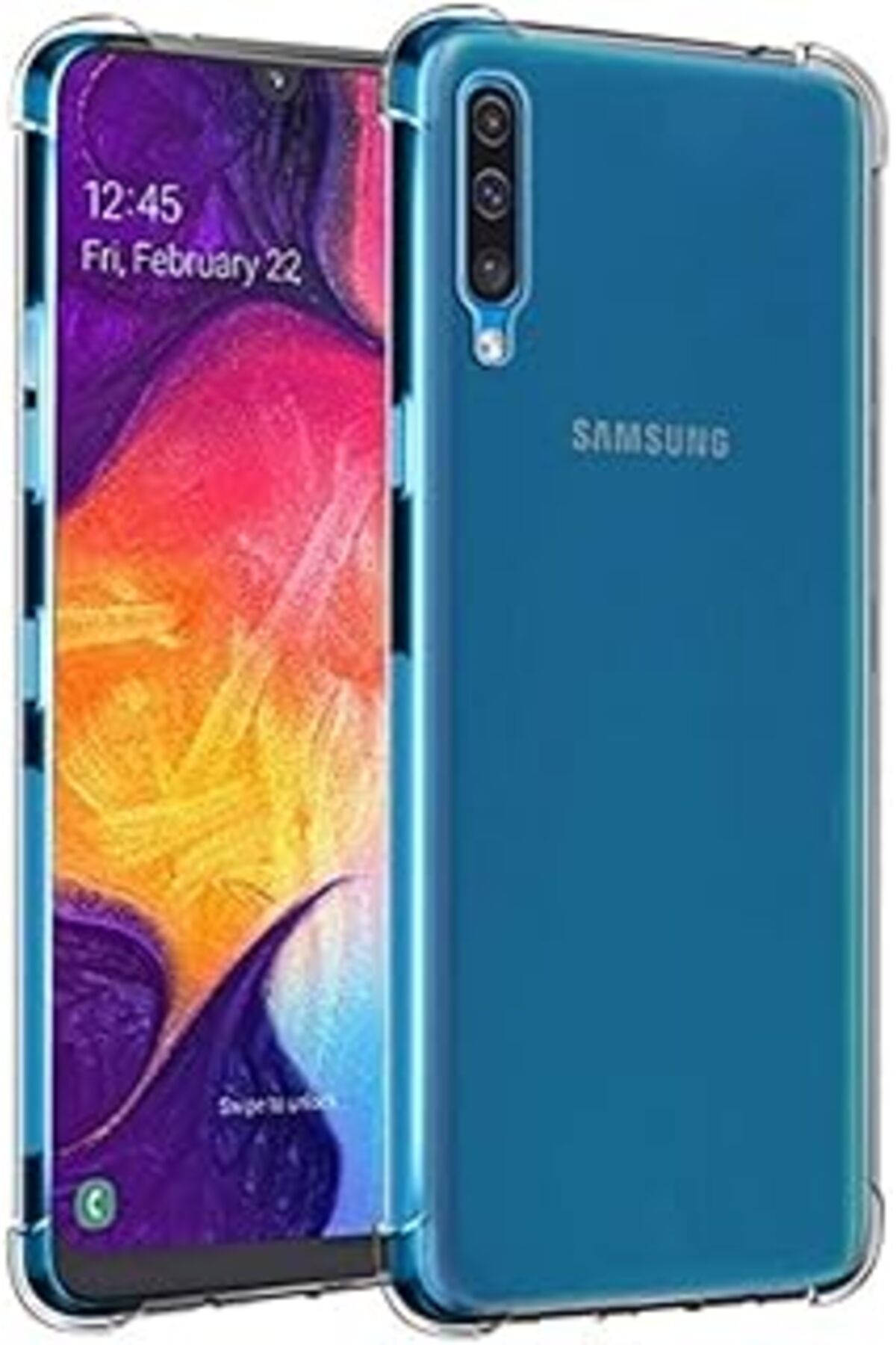 NZM TİCARET Kzy İLetişim Galaxy A50 Şeffaf Airbag Antishock Köşe Korumalı Silikon Kılıf