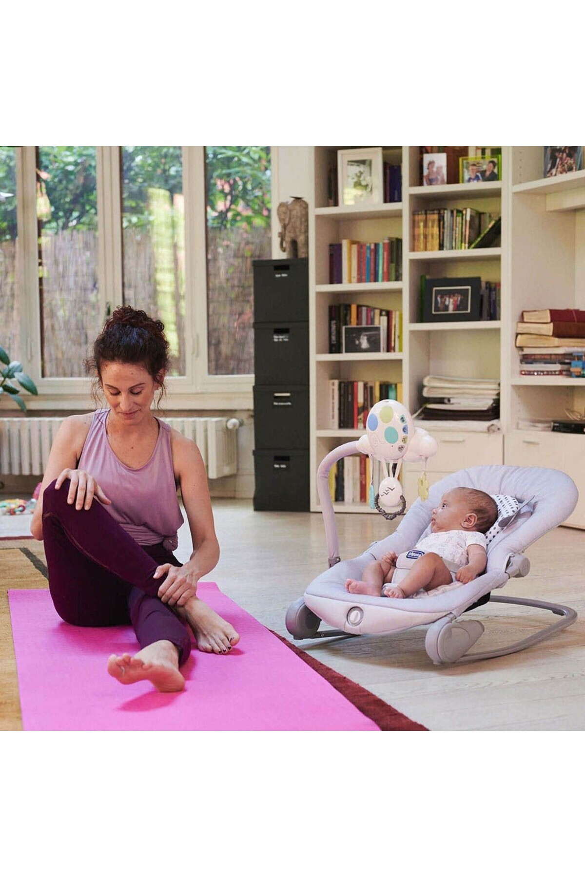 4moms Balloon Müzikli Işıklı Titreşimli Ev Tipi Ana Kucağı - Doğumdan 18 Kg'a Kadar Kullanım fotoğrafı 3 (önizleme)
