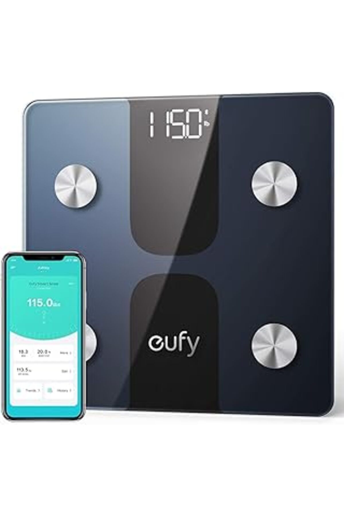 NZM TİCARET Eufy Eufy C1 Akıllı Baskül Tartı, Bluetooth, Siyah, T9146H11