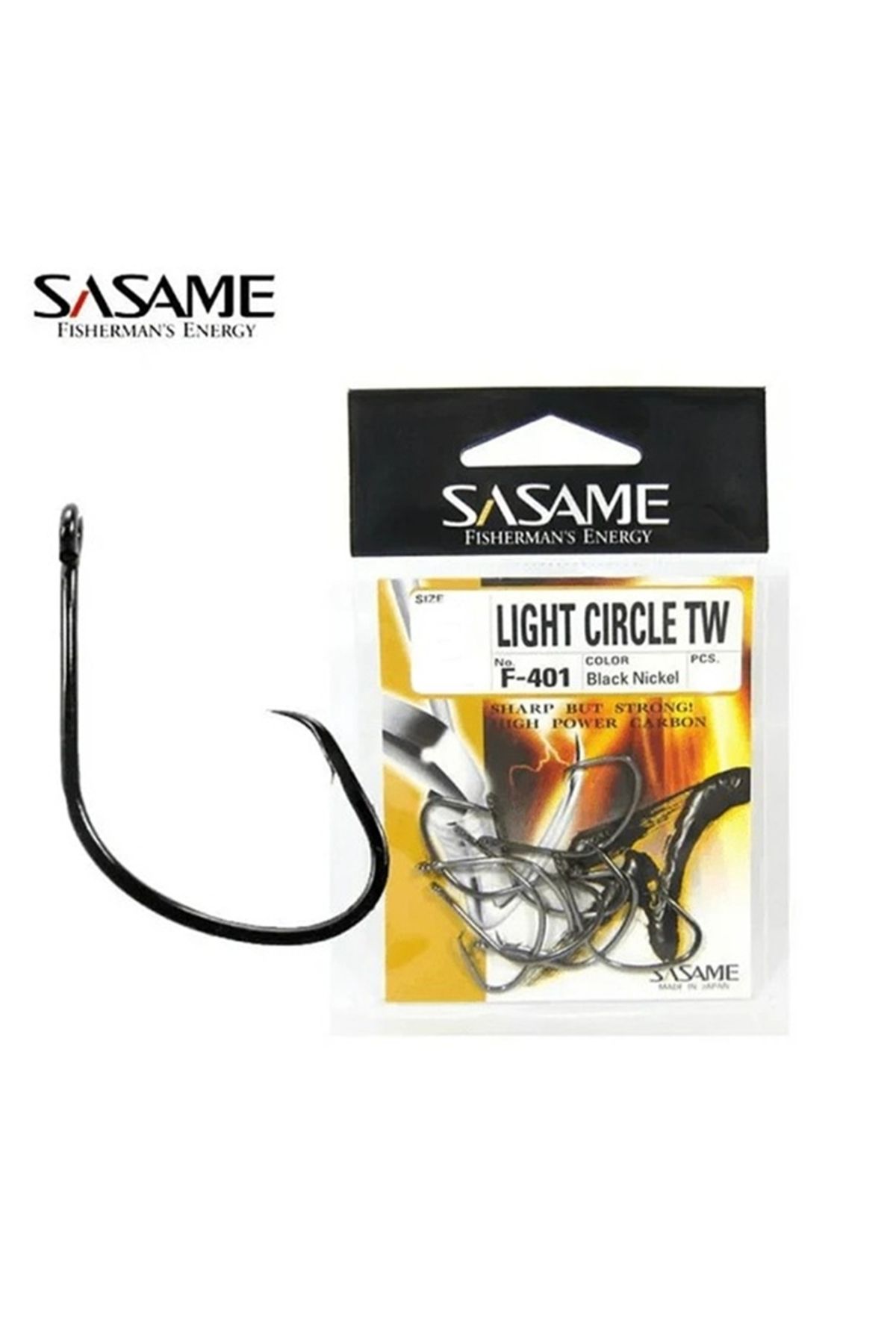 Sasame F-401 Light Ciircle TW Olta İğnesi Black Nickel-NO:2/0