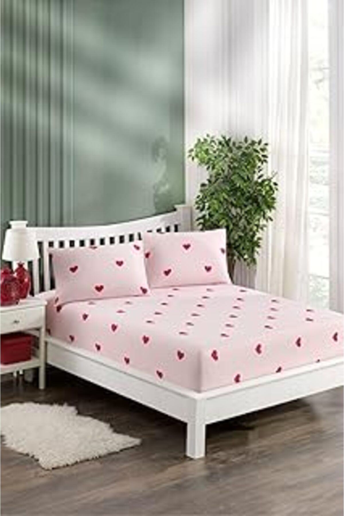 ShopZum Hexra Madonna Baskılı Kumaş Lastikli Fıtted Yastıklı Çarşaf S Pembe 160 X 200