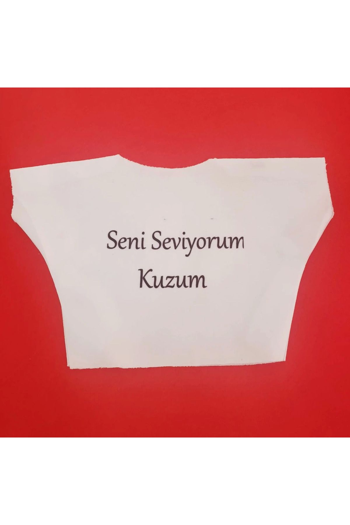 just cheap store Seni Seviyorum Kuzum Yazılı Oyuncak Peluş Tişörtü