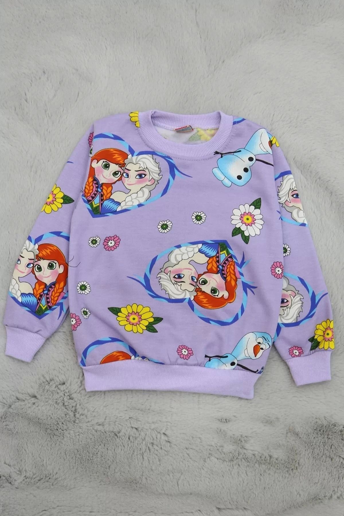 KAZAX 4-12 Yaş Şardonlu Çocuk Pijama Takımı Lila - 30183.904.