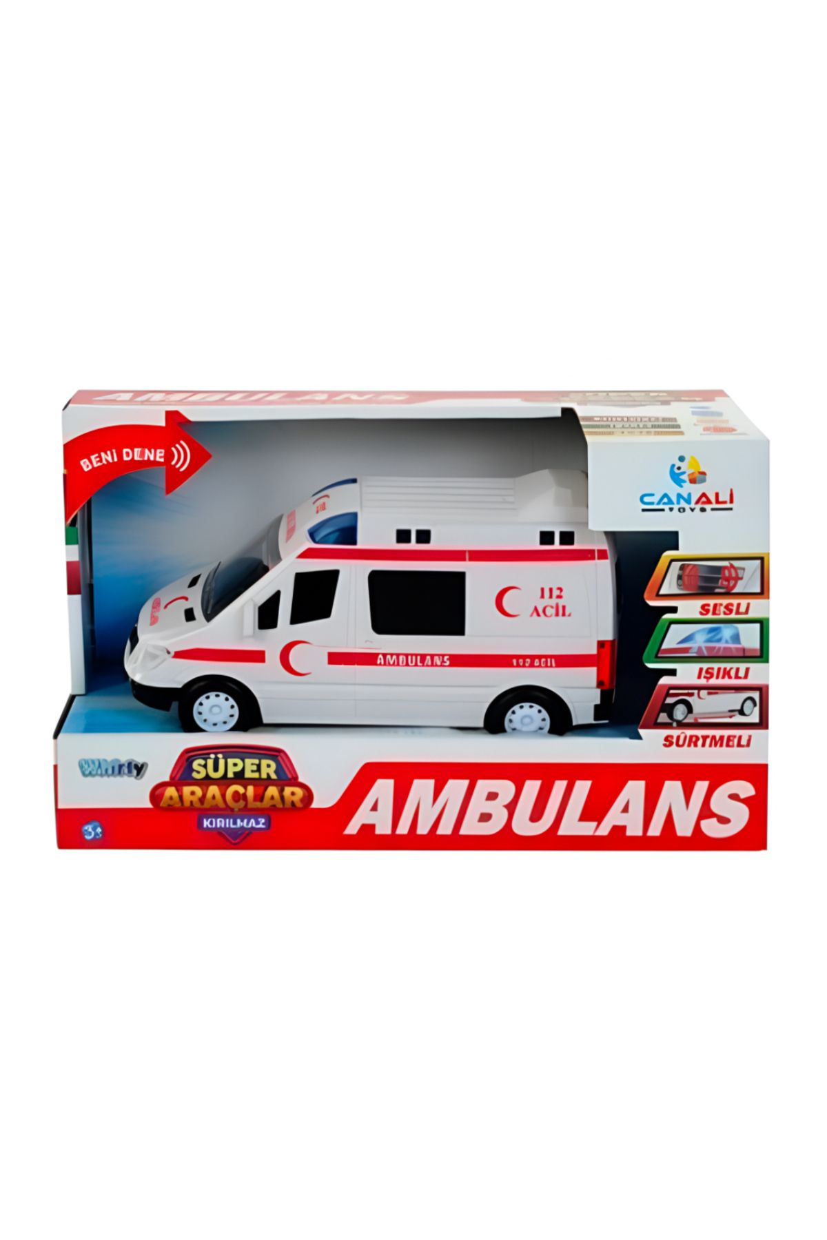 Saffa Kids Sürtmeli Sesli Ambulans