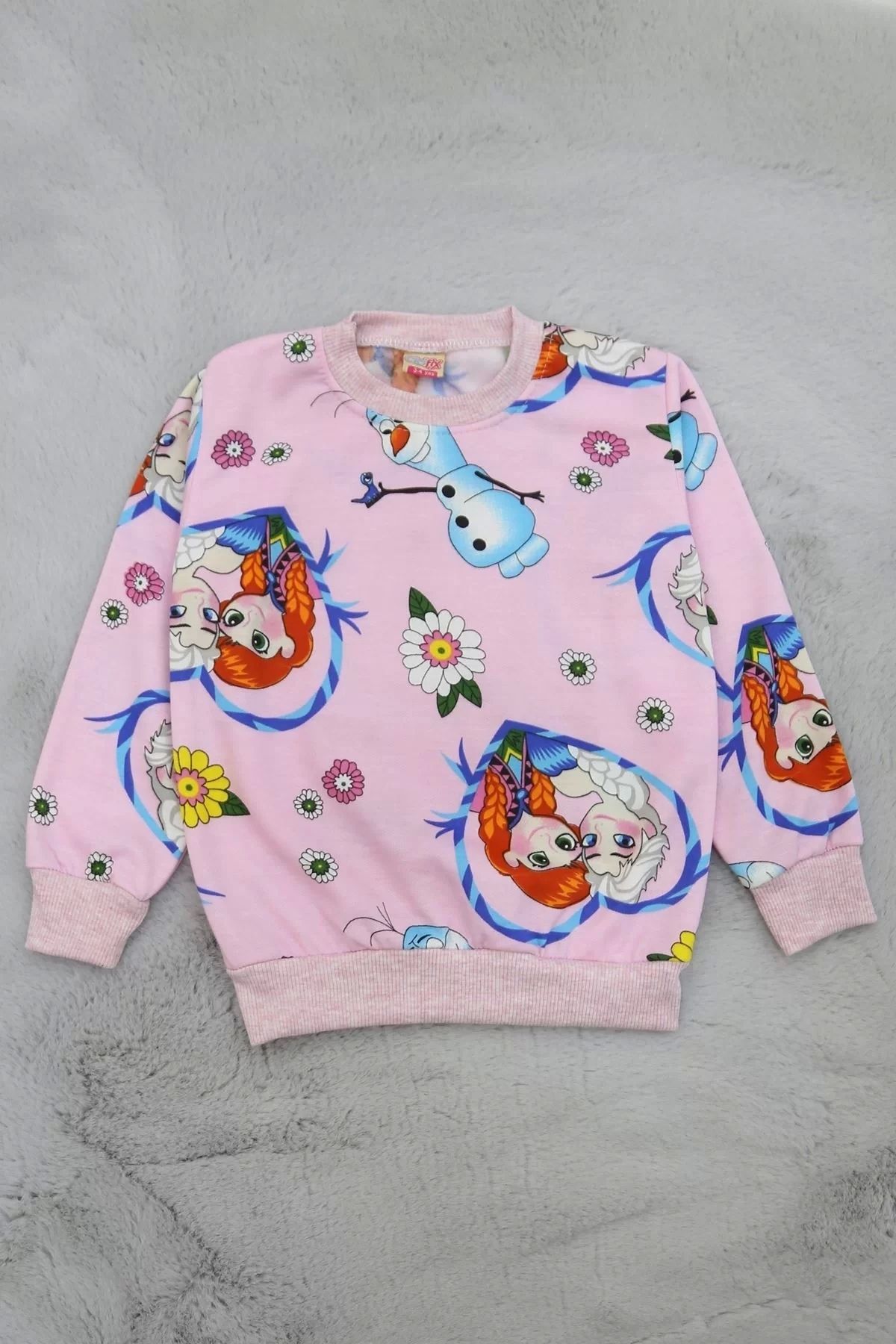 KAZAX 4-12 Yaş Şardonlu Çocuk Pijama Takımı Pembe - 30183.904.