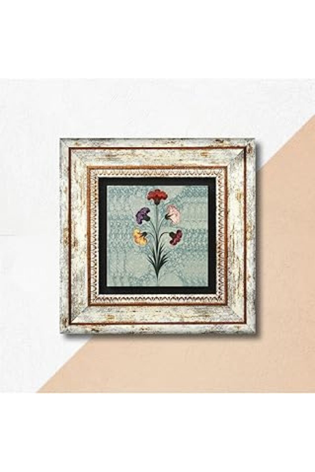 EDALKILIÇ Pione Ebru Sanatı Taş Duvar Tablosu Çerçeveli Duvar Dekoru Wall Art K1-243