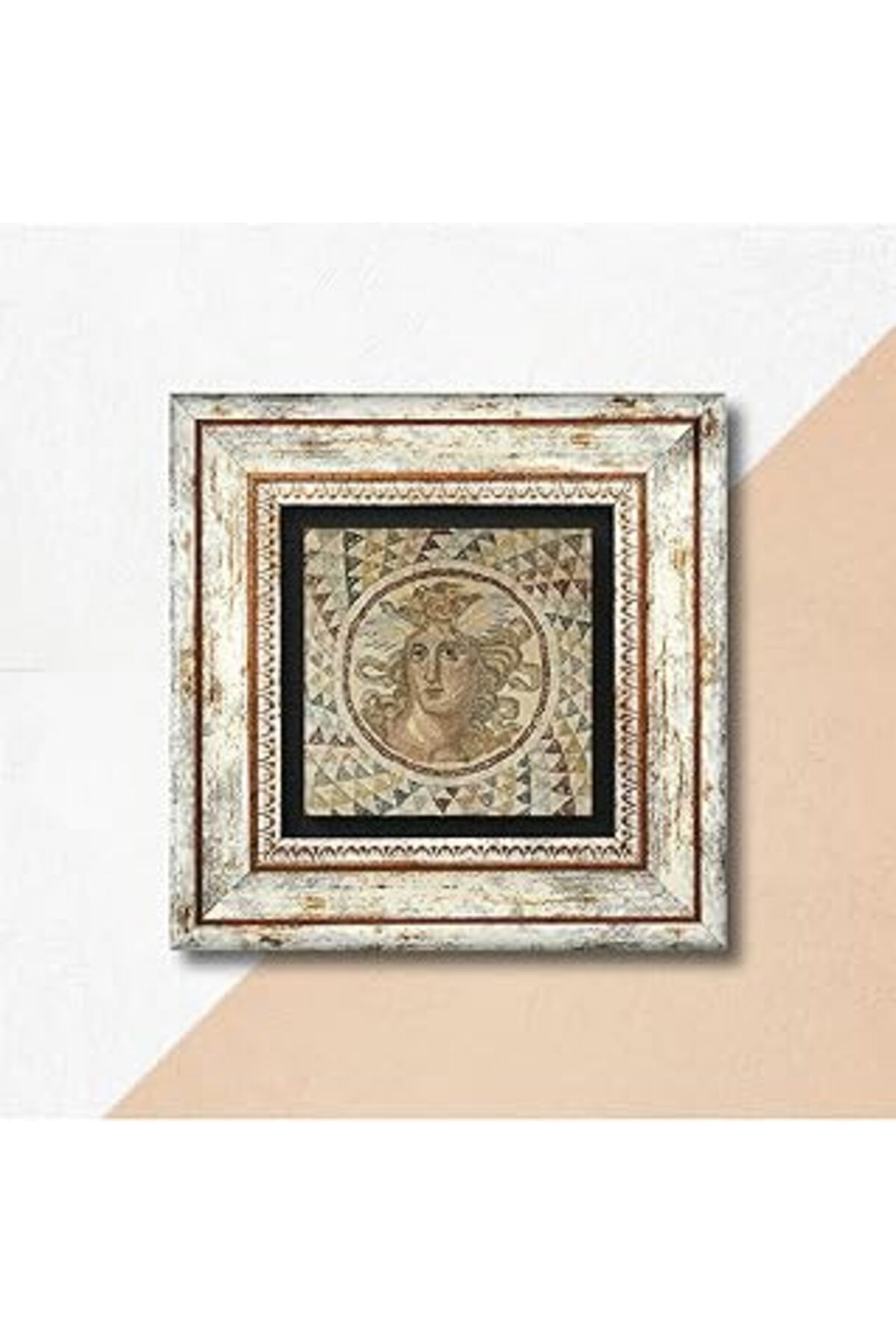 EDALKILIÇ Pione Mozaik Serisi Taş Duvar Tablosu Çerçeveli Duvar Dekoru Wall Art K1-72