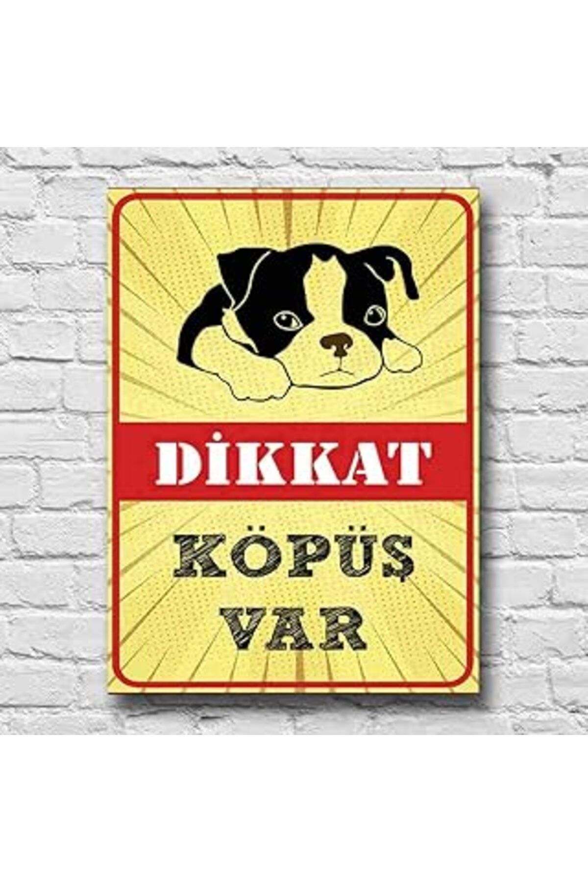 EDALKILIÇ Retro Tablo Dikkat Köpüş Var Retro Tablo 22x30 Cm