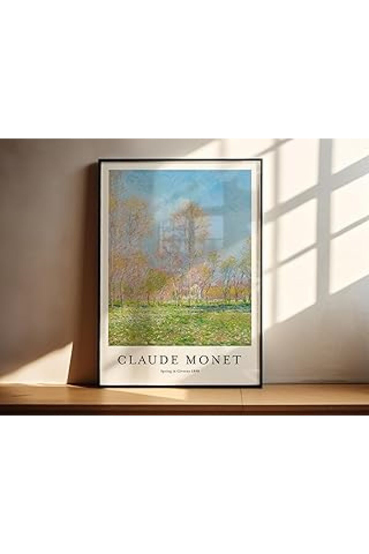 EDALKILIÇ Fark Tanıtım Monet Siyah Çerçeveli Poster (Monet Vi)