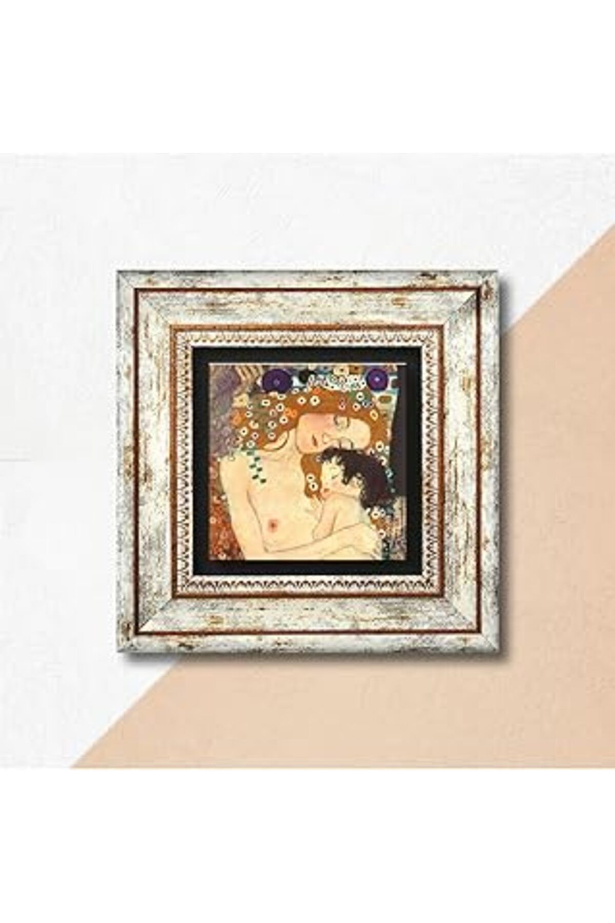 EDALKILIÇ Pione Gustav Klimt Anne Taş Duvar Tablosu Çerçeveli Duvar Dekoru Wall Art K1-26