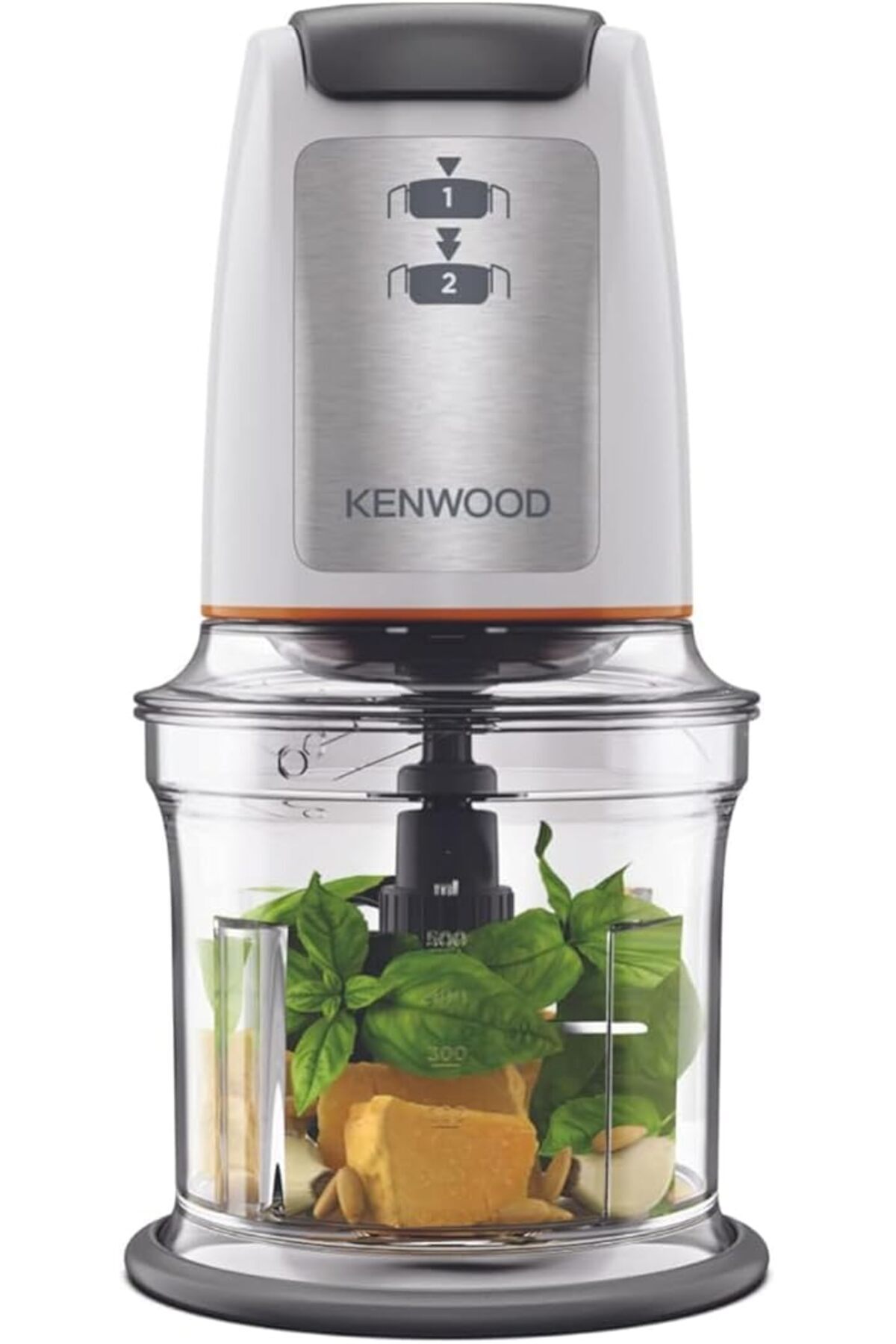 Kenwood Chopper, 500W, 0.5L, 2 Speeds, Stainless Steel Quad Blade CHP61.100WH, White