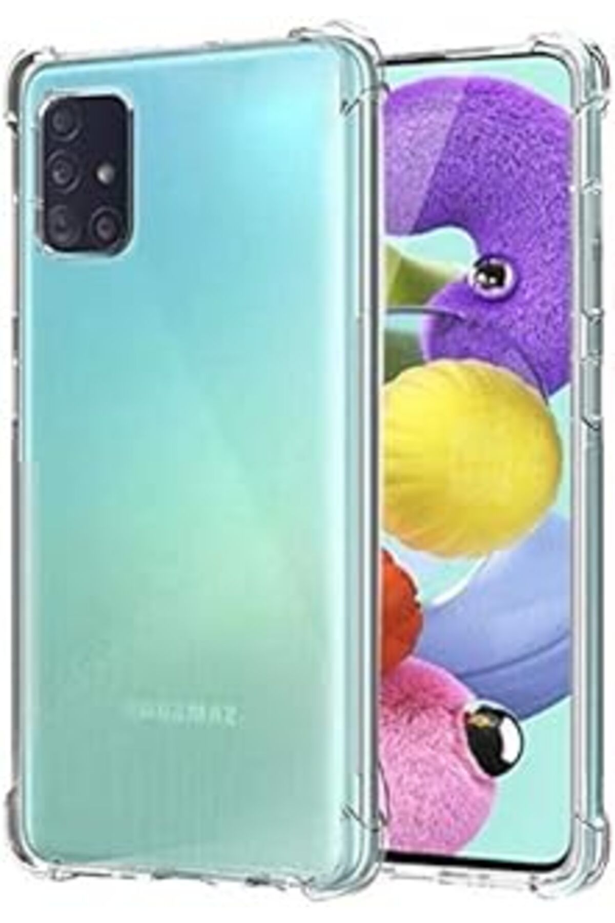 NZM TİCARET Kzy İLetişim Galaxy A51 Şeffaf Airbag Antishock Köşe Korumalı Silikon Kılıf