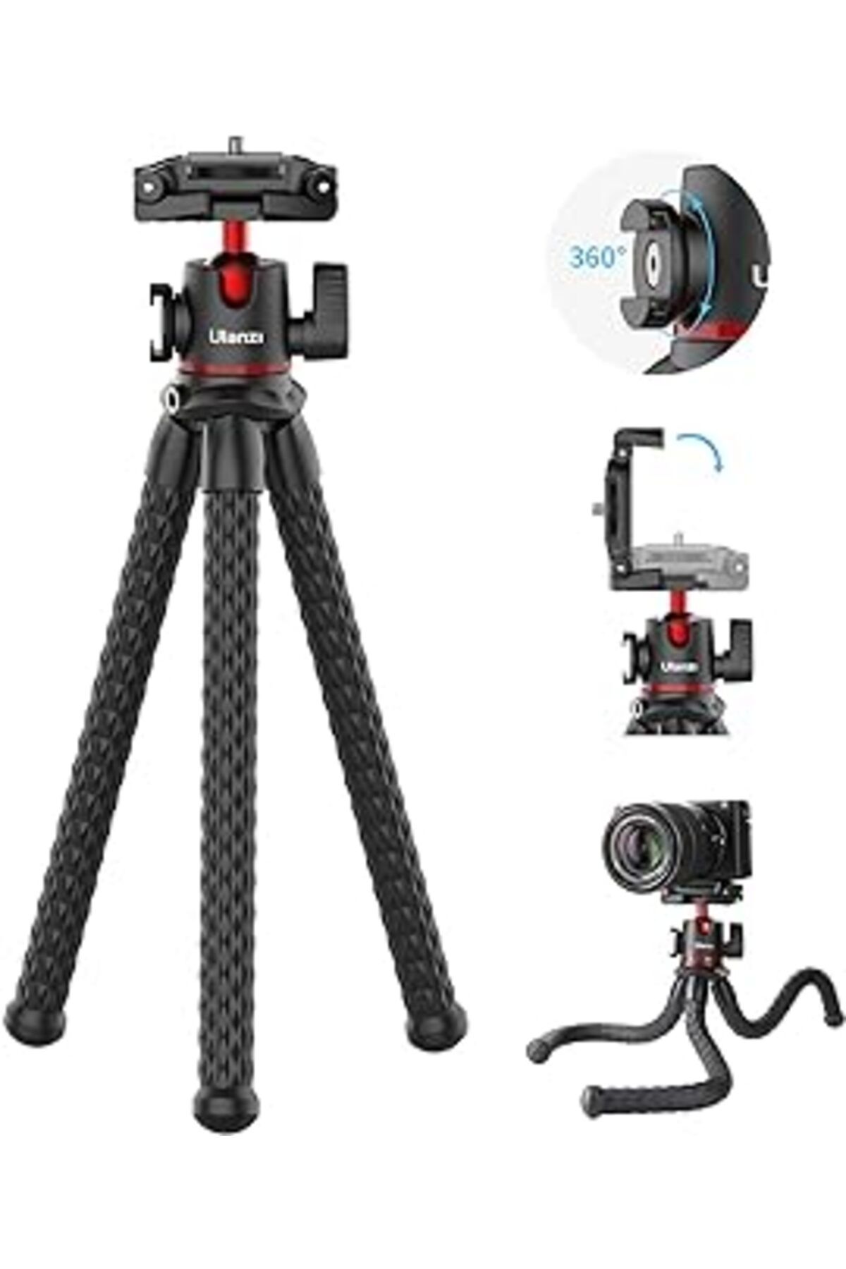 NZM TİCARET Mt-33 Cold Shoe Ahtapot Tripod, Siyah