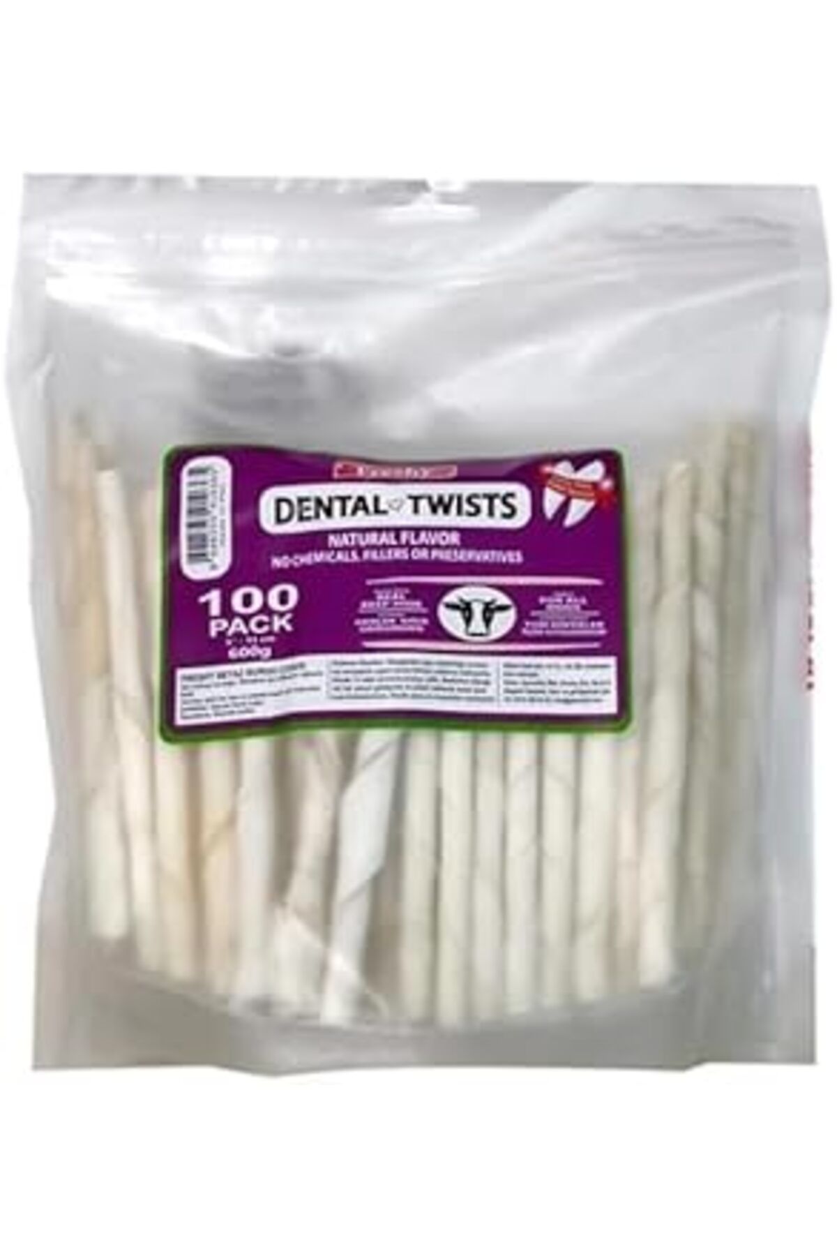 ebadi Freshy Dental Twists - Köpek Sütlü Burgu Çubuk - 100'Lü Mega Paket