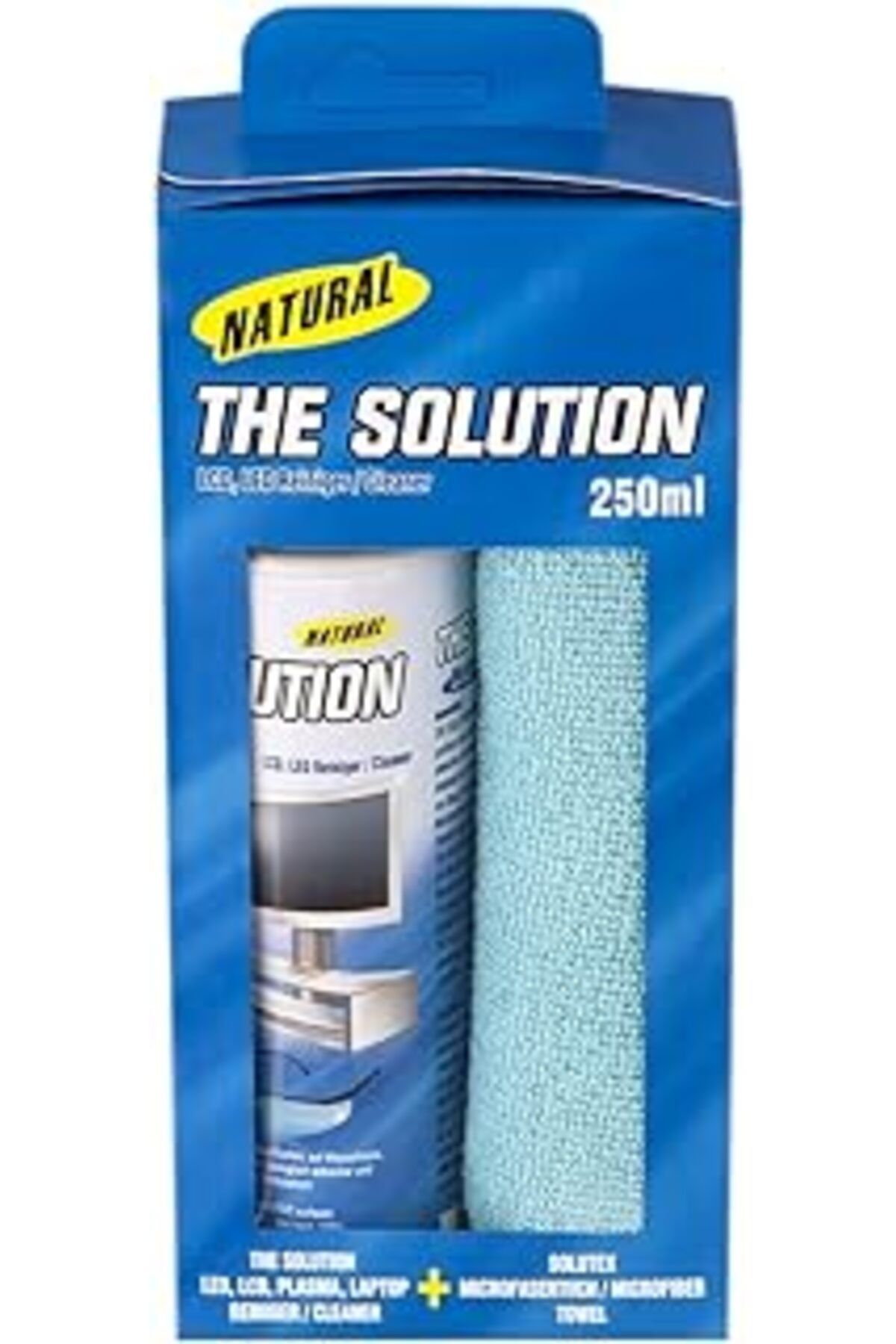 NZM TİCARET Natural The Solution Ekran Temizleme Seti 250Ml + Temizleme Bezi Lcd, Led, Ekran, Laptop, Tablet, B