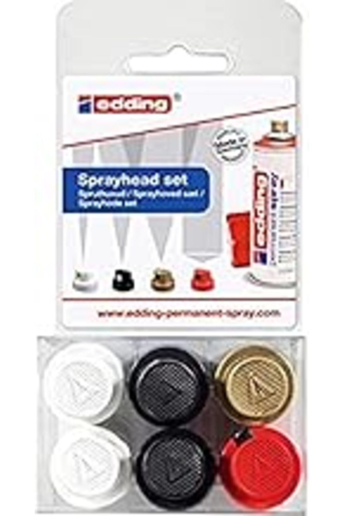 NZM TİCARET Edding 5200 Sprey Başlığı Seti - 6 Sprey Başlığından Oluşan Set - 4 Farklı Sprey Genişliğinde Değiş