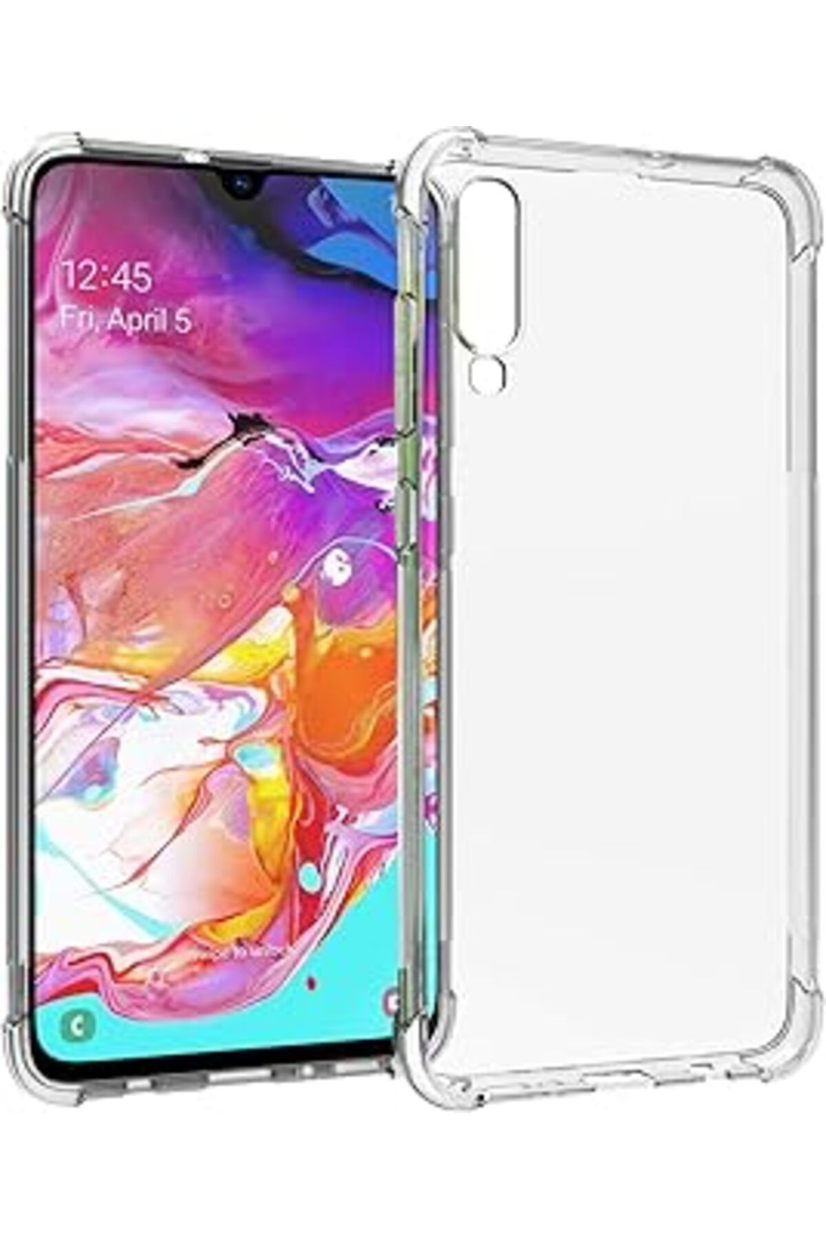 MAGNESİA Galaxy A70 Için Kılıf Shock Absorbing [Galaxy A70 Ile Uyumlu Kılıf - Şeffaf]