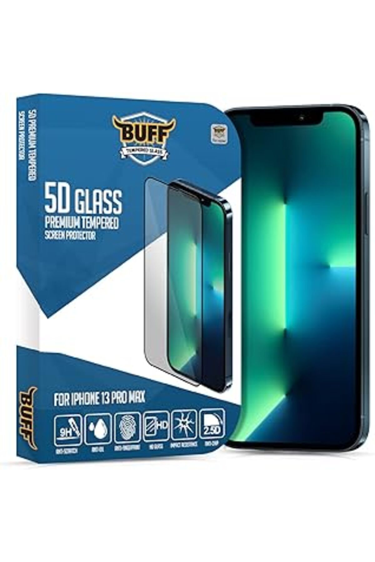 NZM TİCARET Buff Labs Iphone 13 Pro Max 5D Glass Ekran Koruyucu