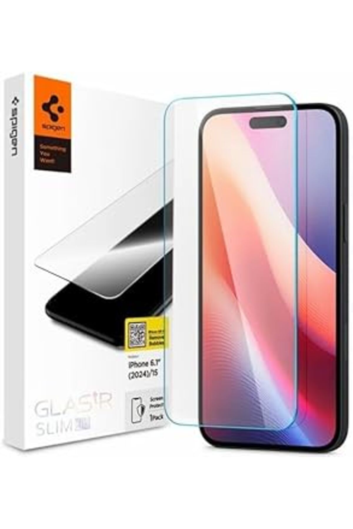 NZM TİCARET Spigen Iphone 16 / Iphone 15 Cam Ekran Koruyucu Glas.Tr Slim Hd - Agl06910