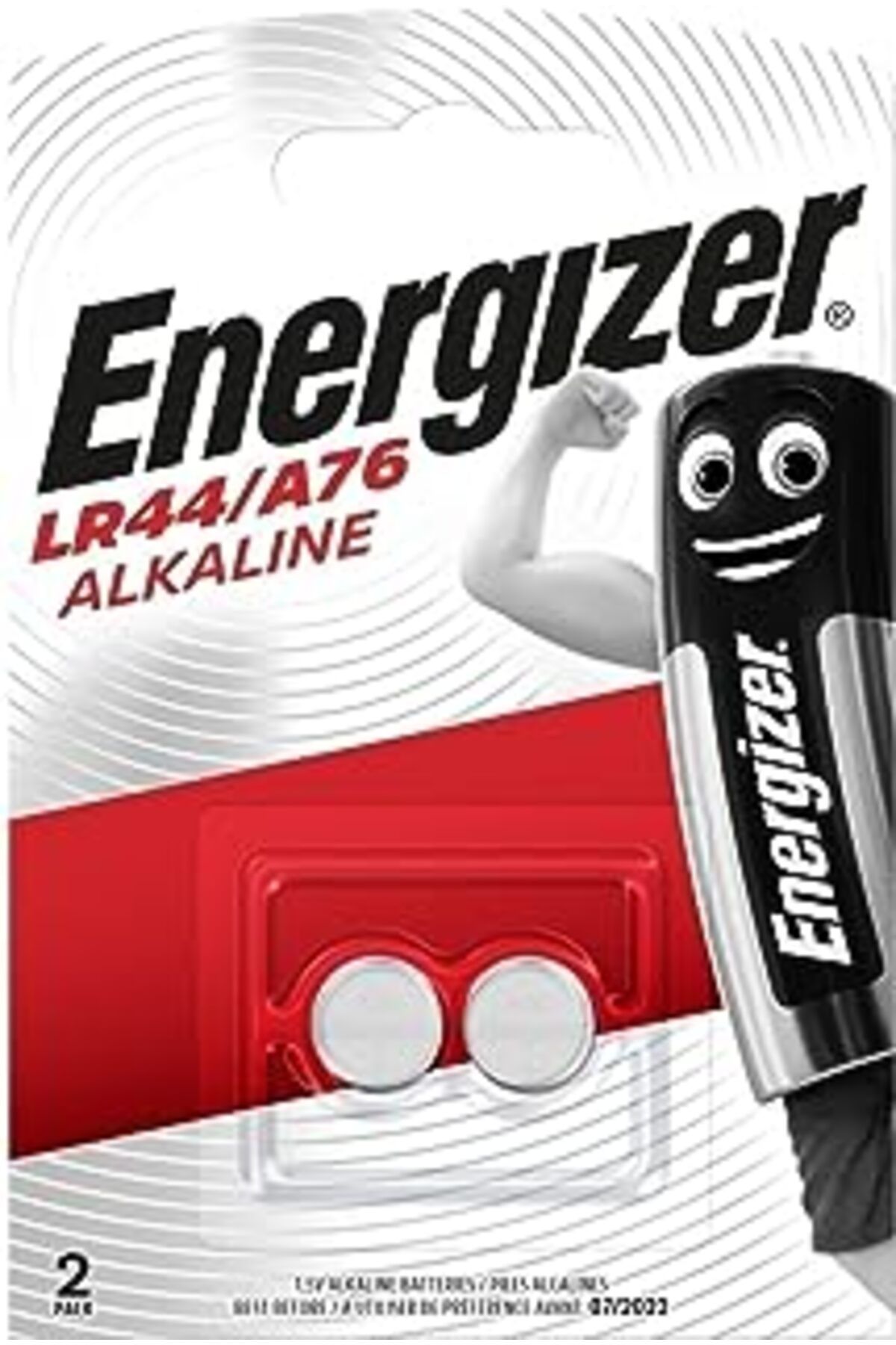 Genel Markalar SÇNA A76/LR44 Alkaline 2'li Pil, Krom/Siyah/Kırmızı YENİ 1114477