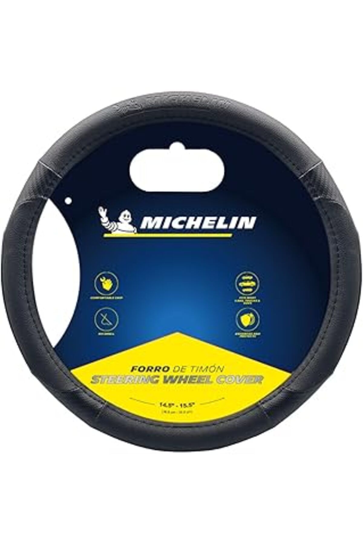 NZM TİCARET Michelin Mc1000N Premium Suni Deri Direksiyon Kılıfı, SiYah