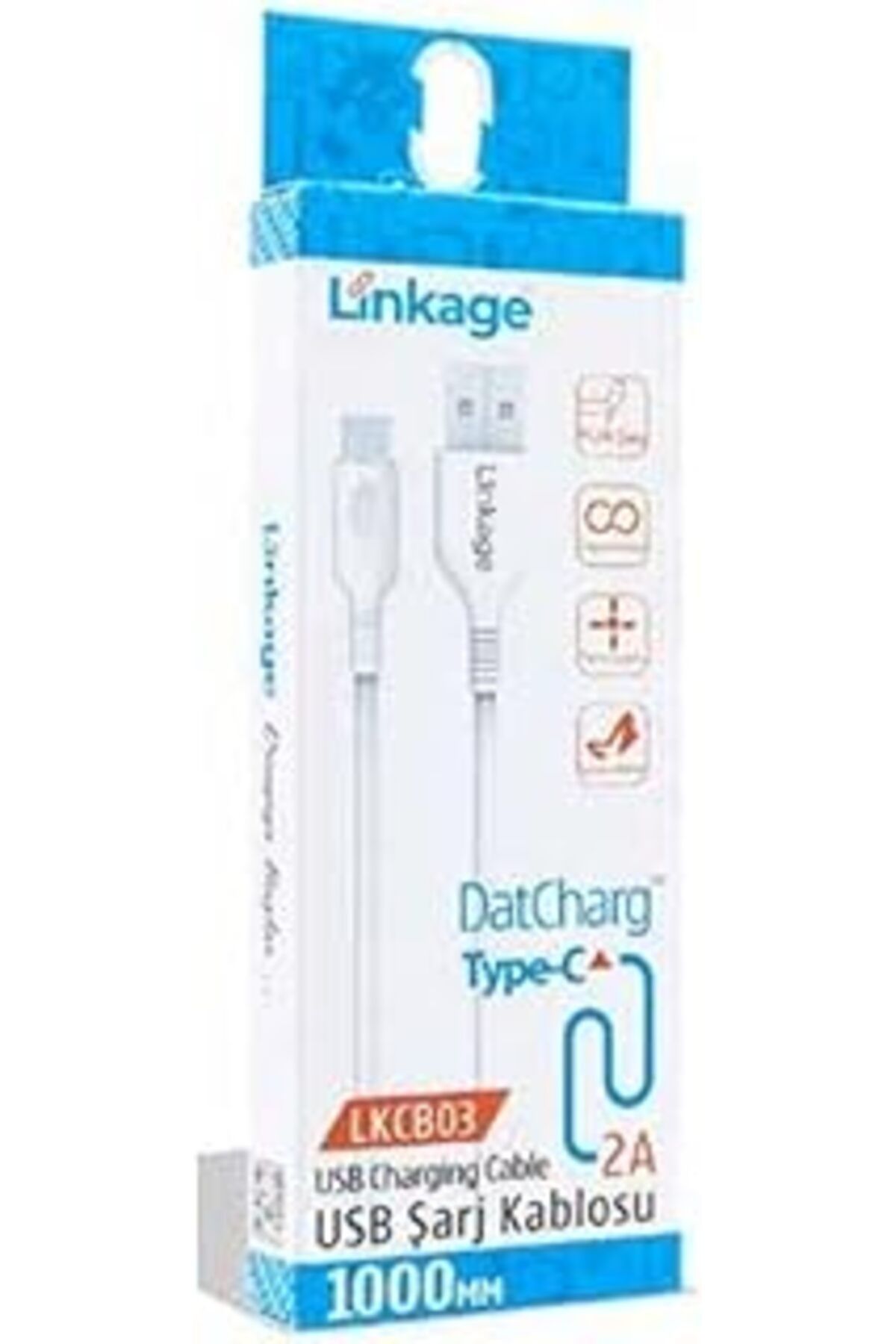 NZM TİCARET Linkage Turuncumega Usb Telefon Şarj Kablosu Type C 2A