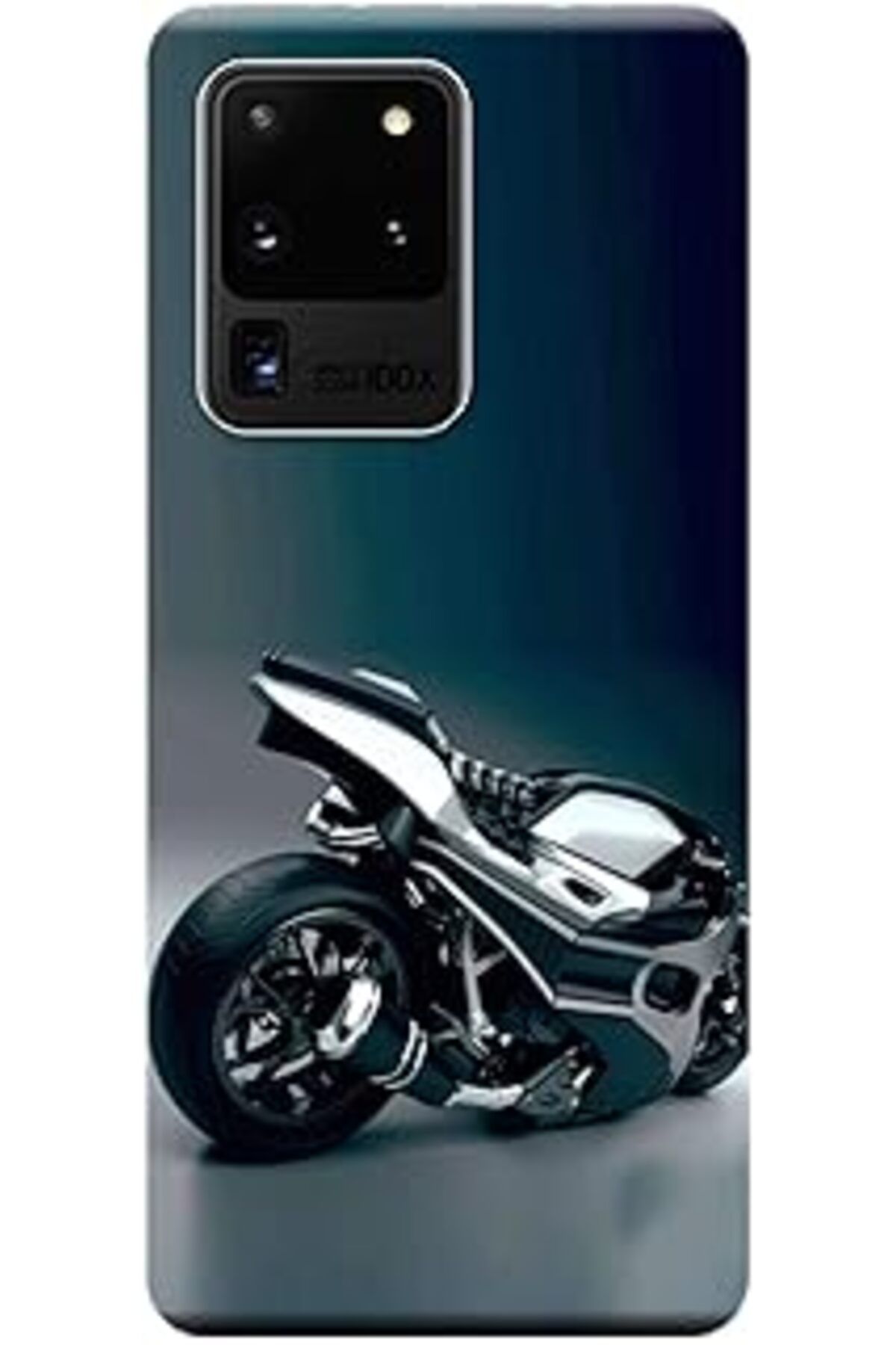 NZM TİCARET Galaxy S20 Ultra Kılıf (Sm-G988B) Baskılı Silikon Motorcycle Stk:298