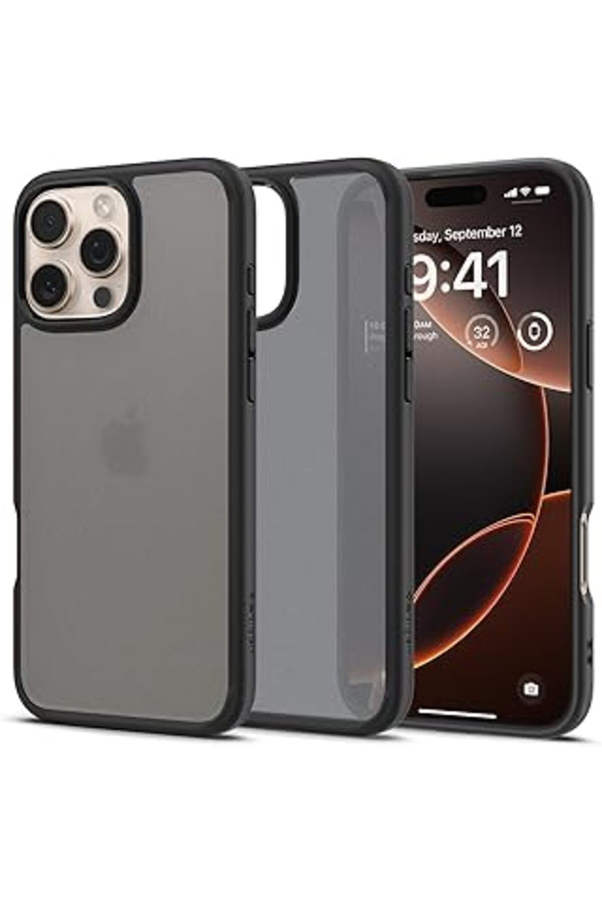 NZM TİCARET Spigen Iphone 16 Pro Kılıf Ultra Hybrid Frost Black - Acs08124