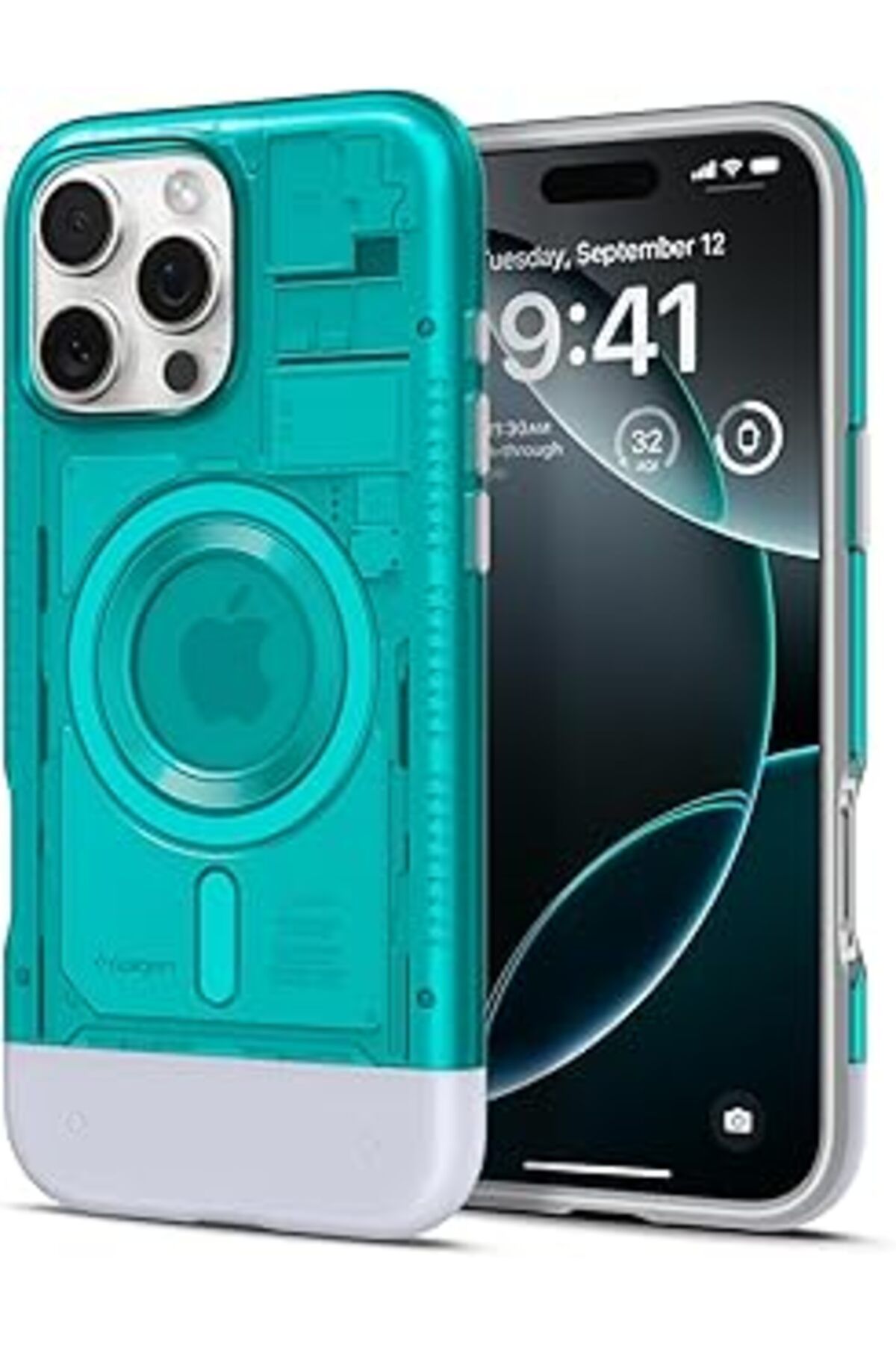 NZM TİCARET Spigen Iphone 16 Pro Kılıf Classic C1 Magfit Magsafe Özellikli Bondi Blue - Acs08153