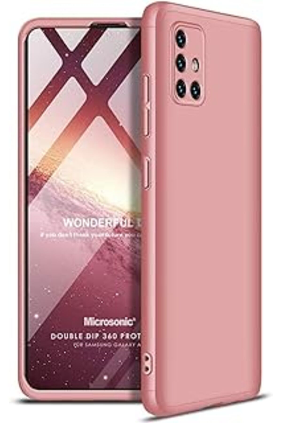 robotrend Galaxy A71 Için Kılıf Double Dip 360 Protective Rose [Galaxy A71 Ile Uyumlu