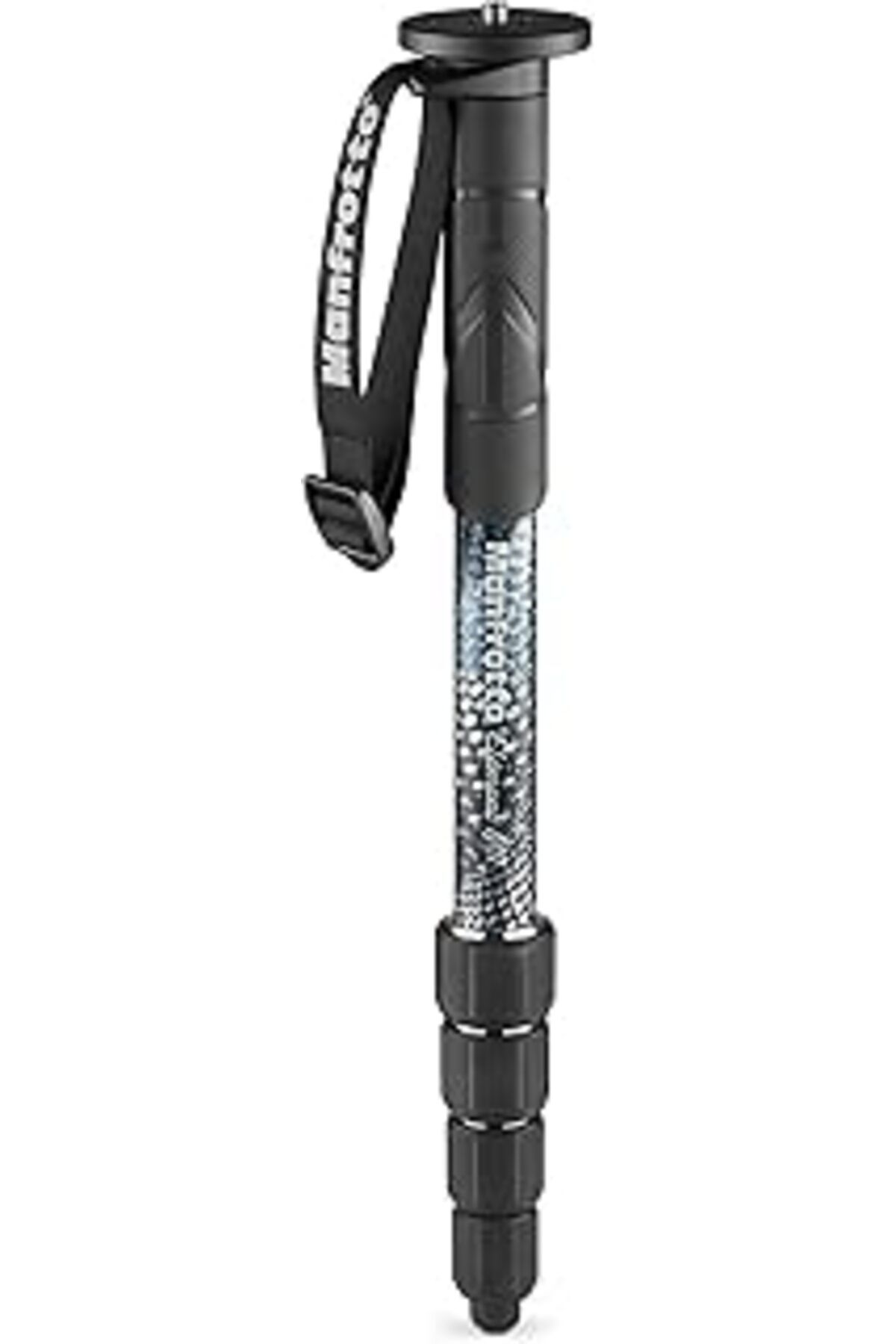 NZM TİCARET Manfrotto Element Mii Mmelmiia5Bk, Hafif 5 Bölümlü Alüminyum Seyahat Kamerası Monopod, Bilek Kayışl