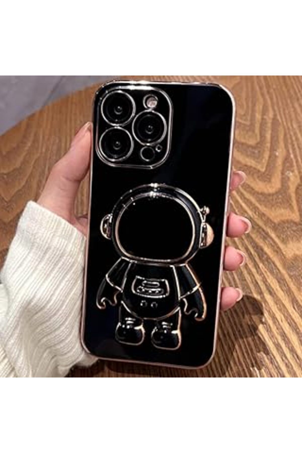 EDALKILIÇ Iphone 14 Ile Uyumlu Kılıf Astronot 3D Kaplama Stand Olabilen Kamera Korumalı Bark