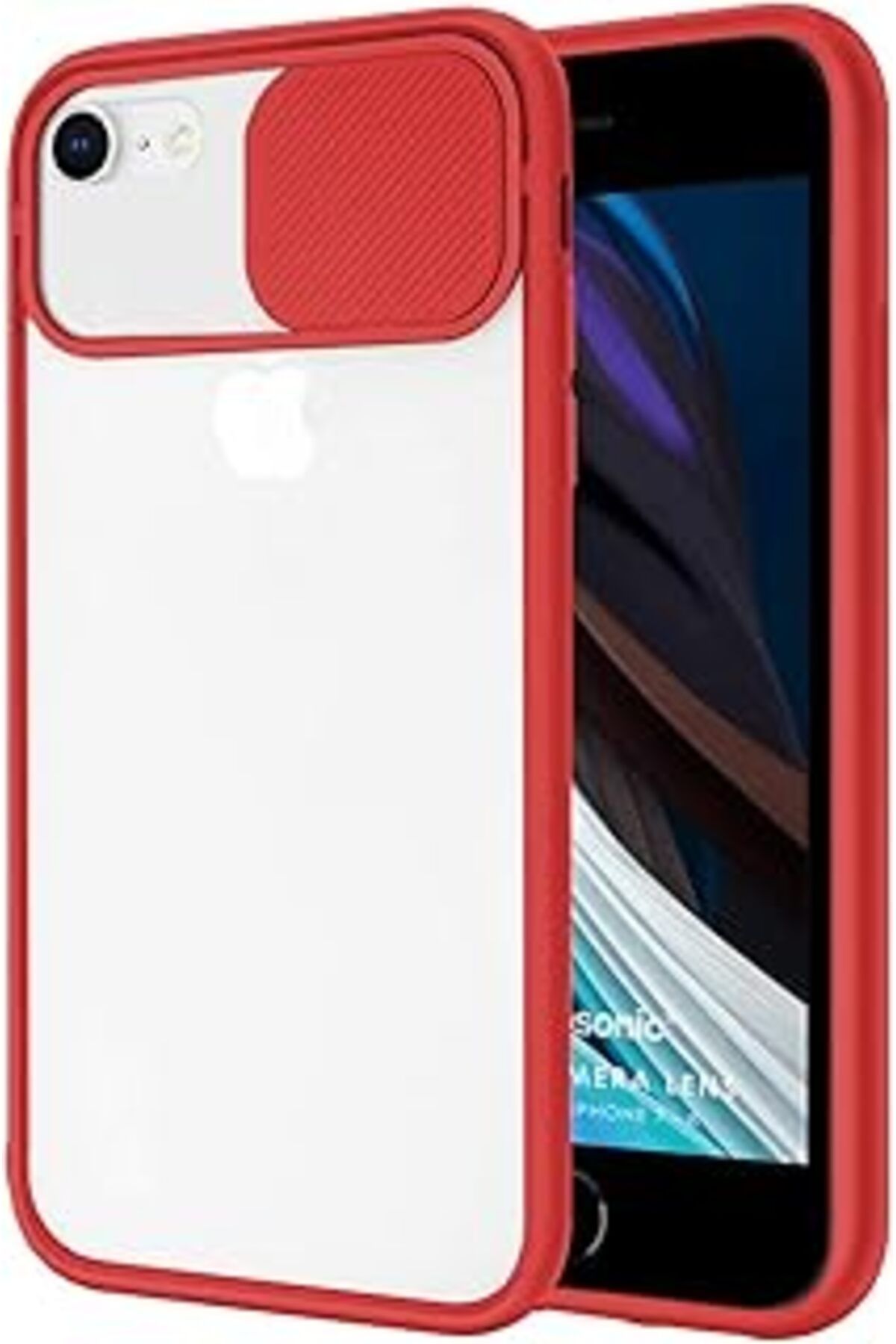 nerede bulurum Iphone 7 Kılıf Slide Camera Lens Protection Kırmızı