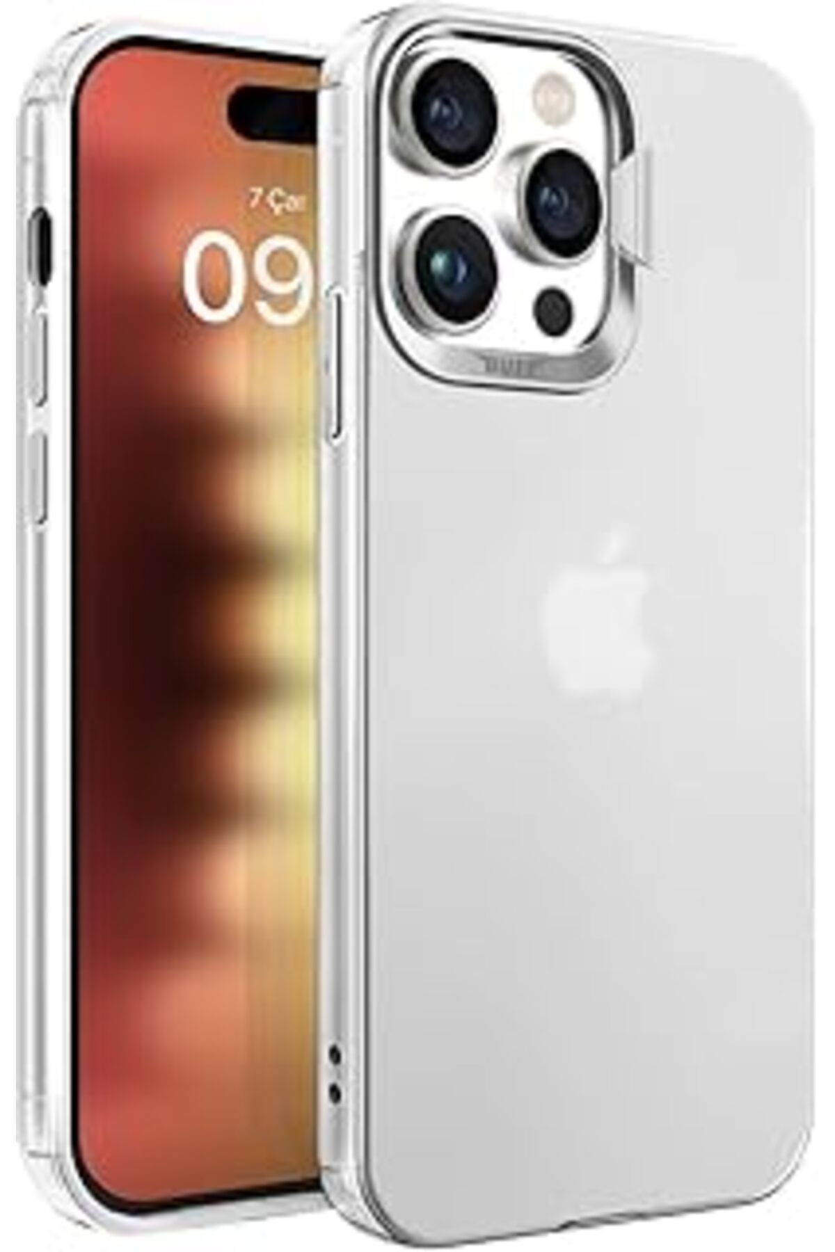 nazeninstoğu Buff, Iphone 15 Pro Ile Uyumlu New Corner Kamera Kapaklı Standlı Kılıf, Şeffaf