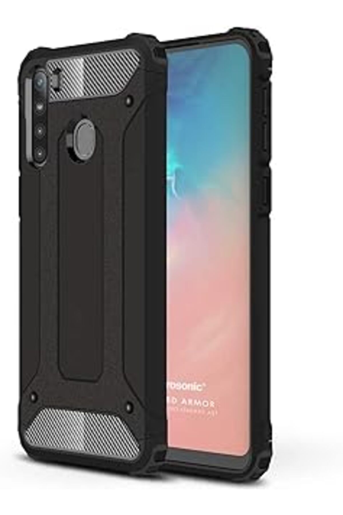 Ceet Markets Galaxy A21 Için Kılıf Rugged Armor Siyah [Galaxy A21 Ile Uyumlu Kılıf - Siyah]