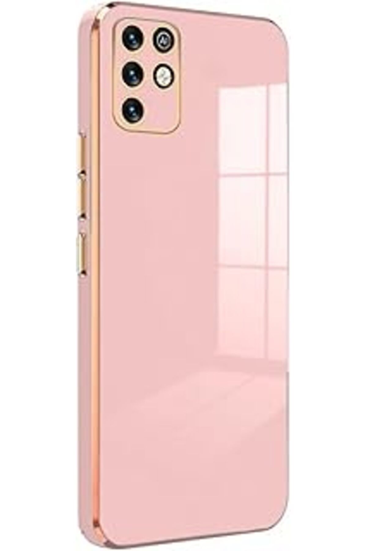 NZM TİCARET Infinix Note 10 Için Kılıf Olive Plated Pembe [Note 10 Ile Uyumlu Kılıf - Pembe]