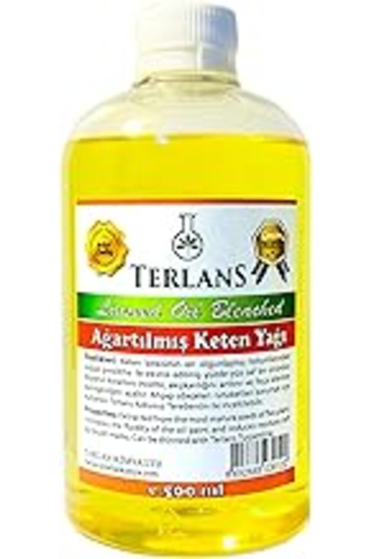 NZM TİCARET Terlans Ağartılmış Keten Yağı Resim Yağı 500 Ml - Linseed Oil Bleached