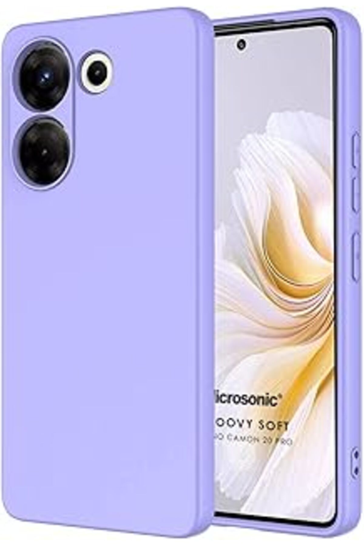 MAGNESİA Tecno Camon 20 Pro 5G Için Kılıf Groovy Soft Lila [Camon 20 Pro 5G Ile Uyumlu Kılıf - Li