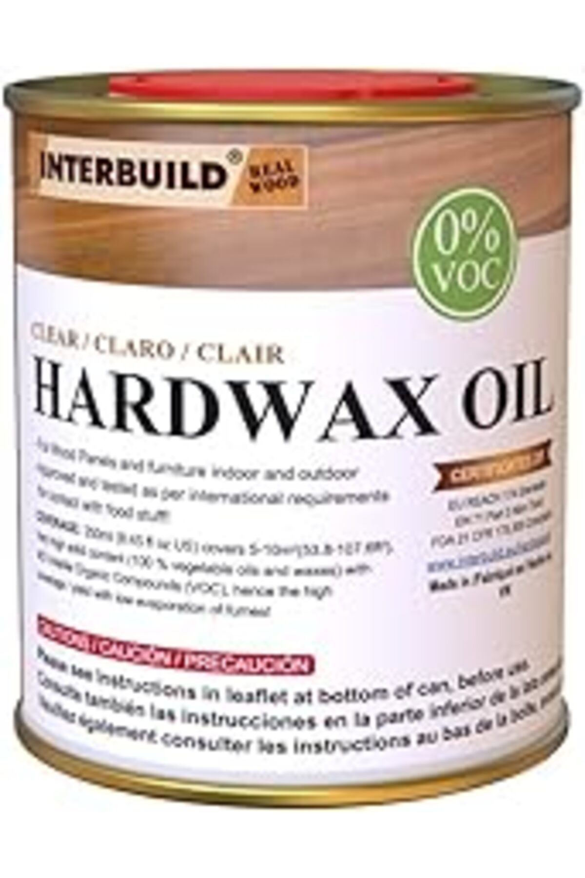 NZM TİCARET Interbuild Wood Hardwax Oil (0%) Voc 250 Ml Ahşap Yağı Mobilya Yağı Ahşap Tezgah Yağı Renk:Şef