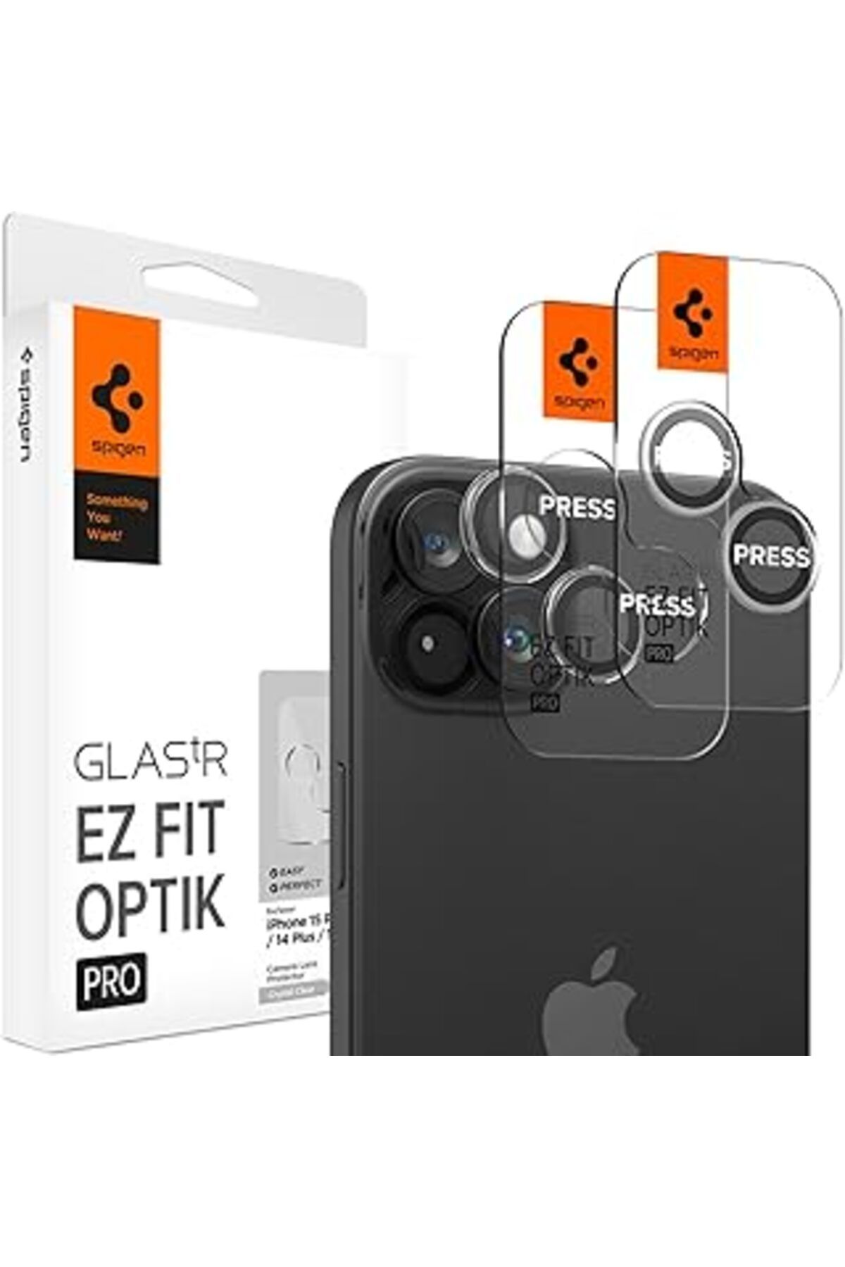 NZM TİCARET Spigen Iphone 15 / 15 Plus / 14 / 14 Plus Kamera Lens Camı Koruyucu Glas.Tr Ez Fit Optik Pro (2 Ade