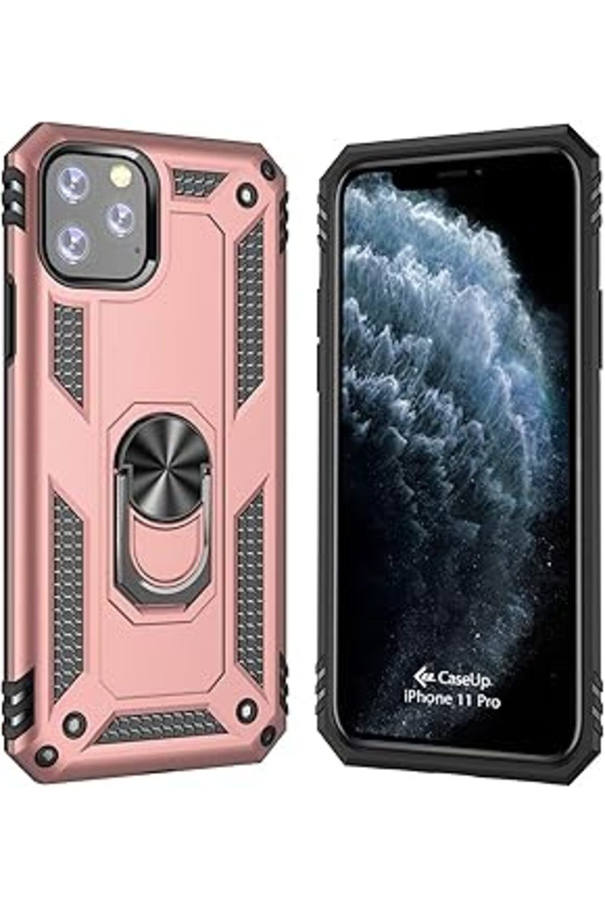 feifei Caseup Iphone 11 Pro, Caseup Magnetic Ring Uyumlu Kılıf Rose