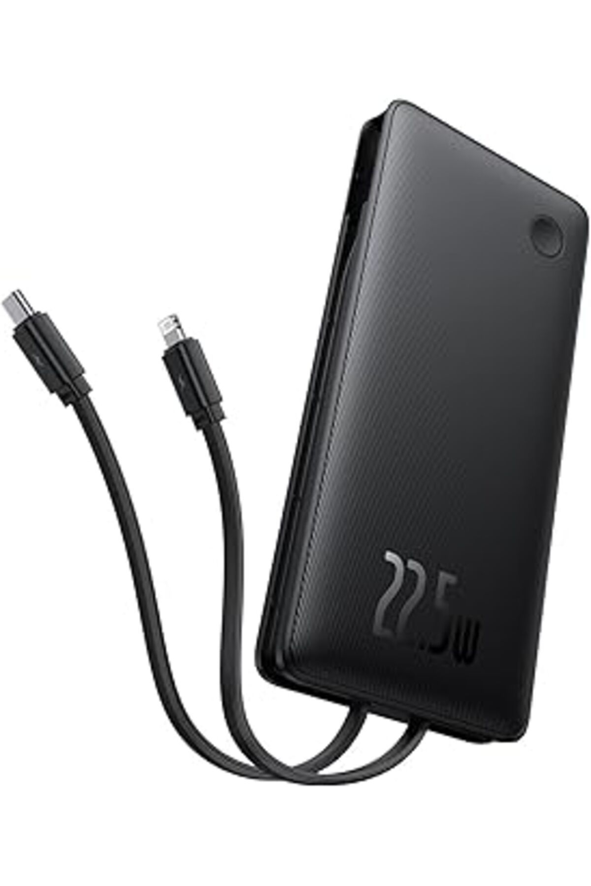 NZM TİCARET Airpow Lite Power Bank 10000Mah 22.5W Dual-Cable Cosmic Black