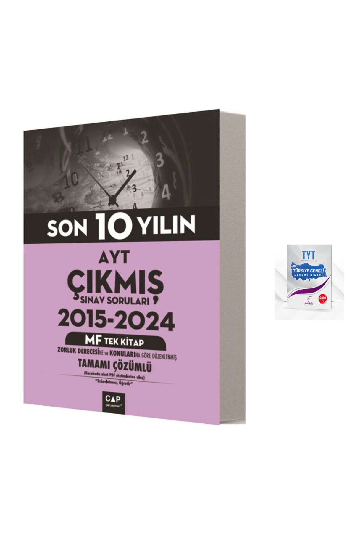 Hız ve Renk Yayınları Çap Yayınları AYT MF Tek Kitap Son 10 Yılın Çıkmış Soruları + T.G Deneme