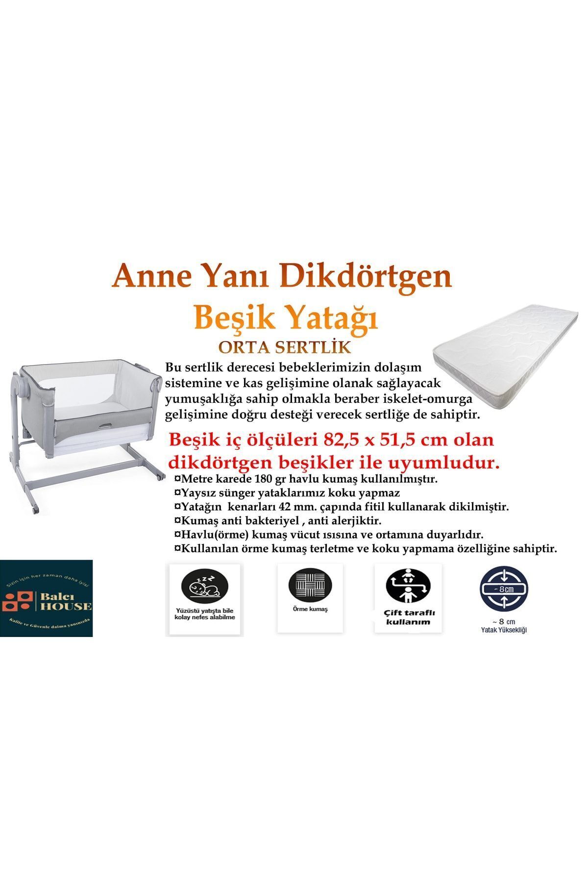 Bhouse Bebek Beşik Park Sünger Yatak fotoğrafı 6 (önizleme)