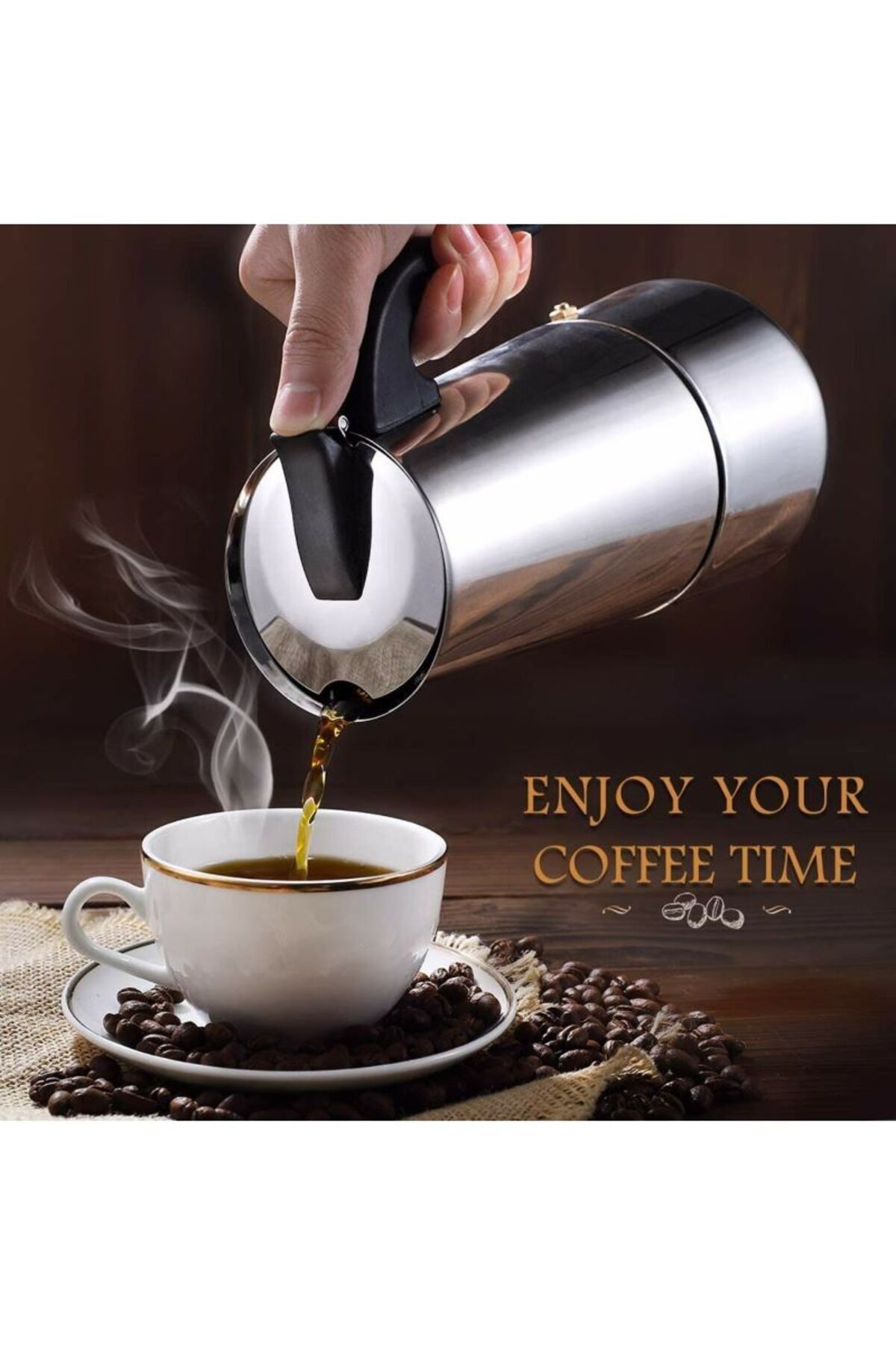 CeysimAVM Espresso Kahve Demleme Makinası Moka Pot (400ML)