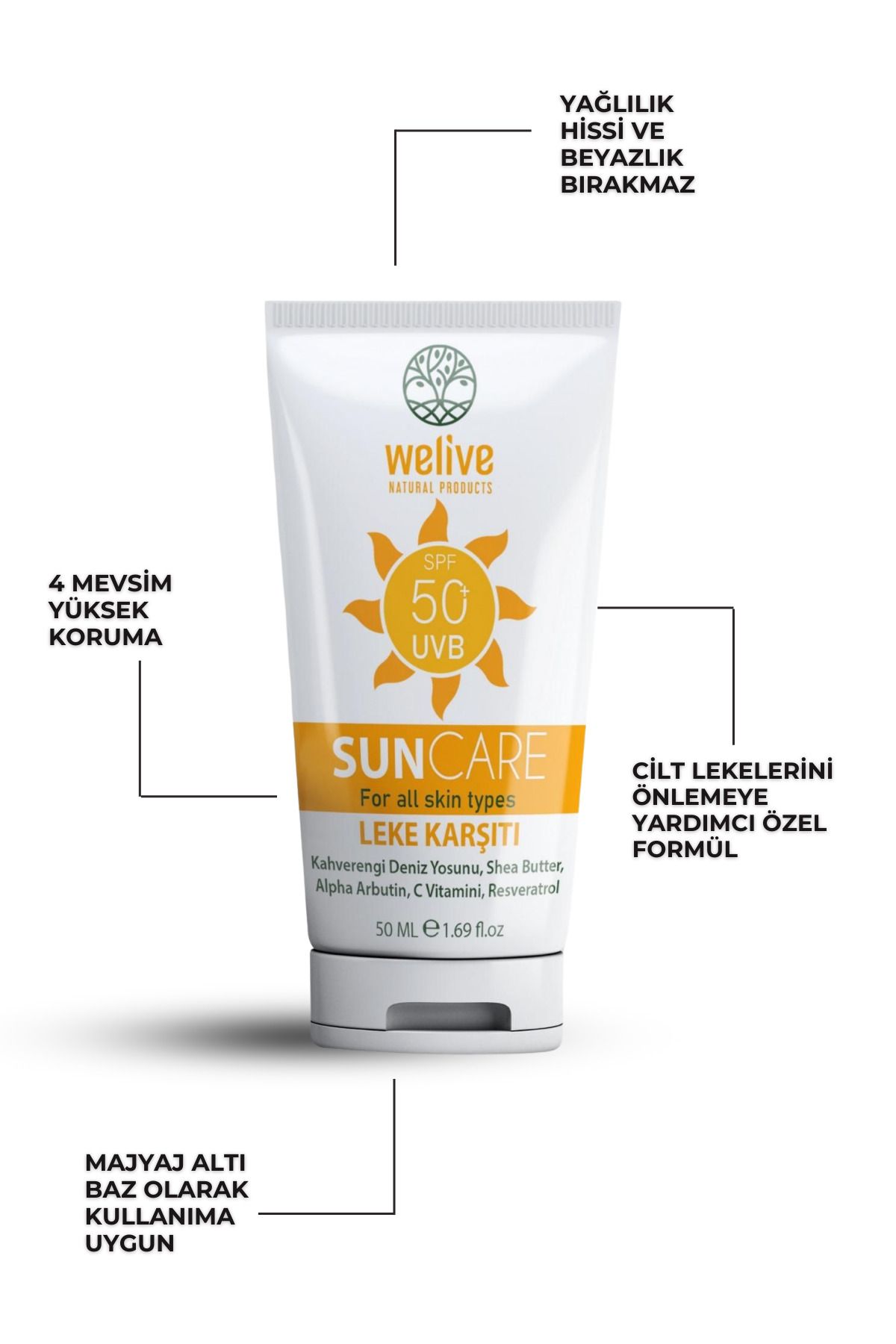 Welive-Sun Cream - Sun Care Anti-blemish, 50 Ml 2