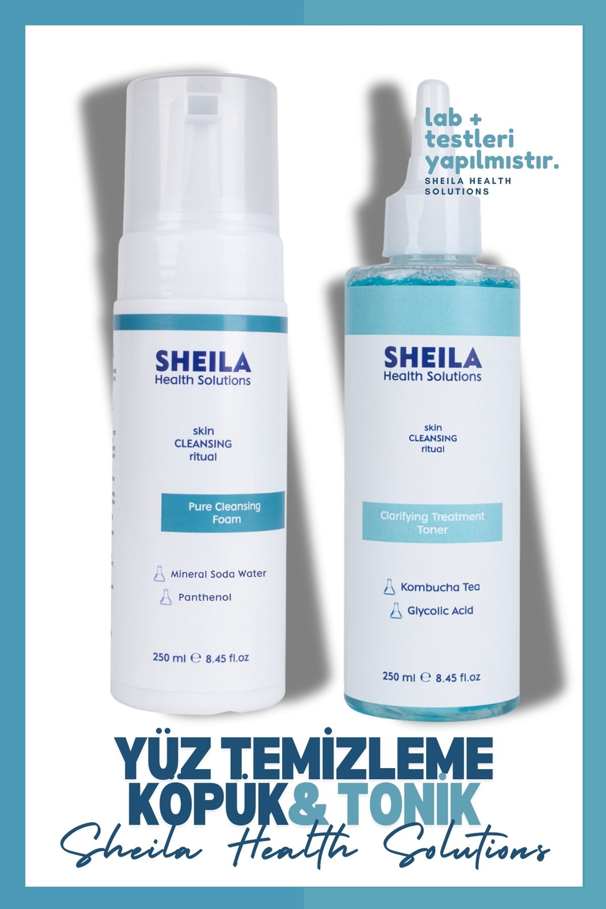 Sheila Health Solutions Yüz Temizleme Toniği Cilt ve Makyaj Temizleyici Yüz Temizleme Köpüğü